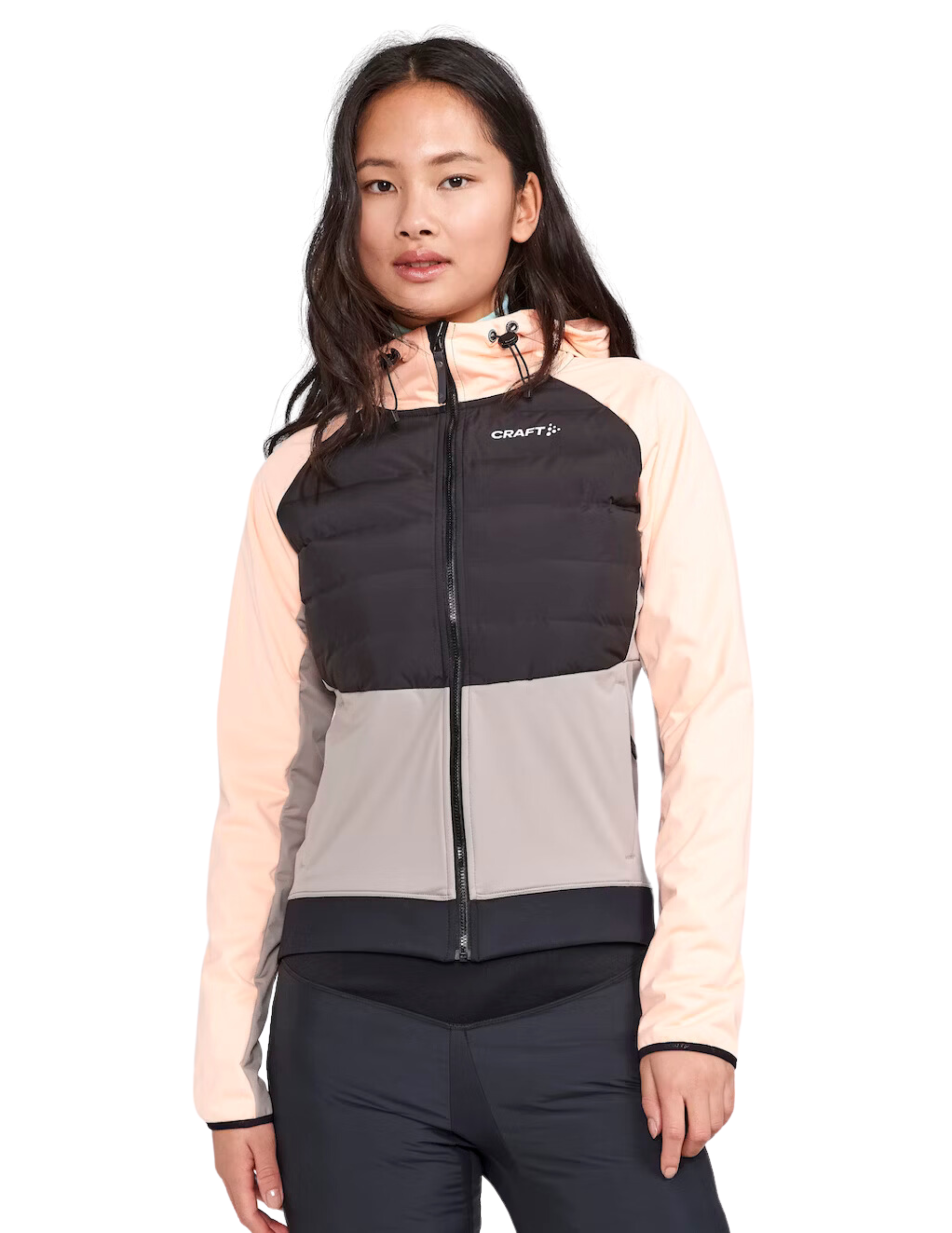 VEVOR Veste Cycliste Femme Hiver Thermique Polaire - Coupe-Vent Imperméable Réfléchissante, Vert/Orange/Rouge