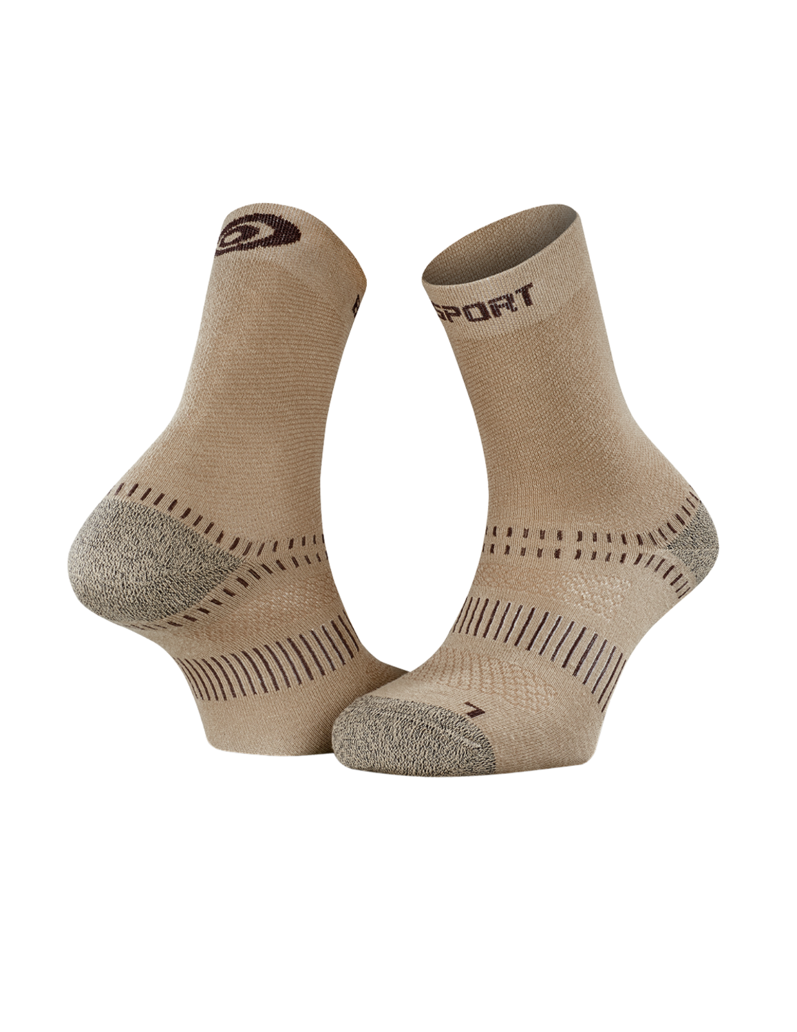 BV SPORT Chaussettes de Randonnee BV Sport Double Evo Beige Chaussettes de randonnee Muule
