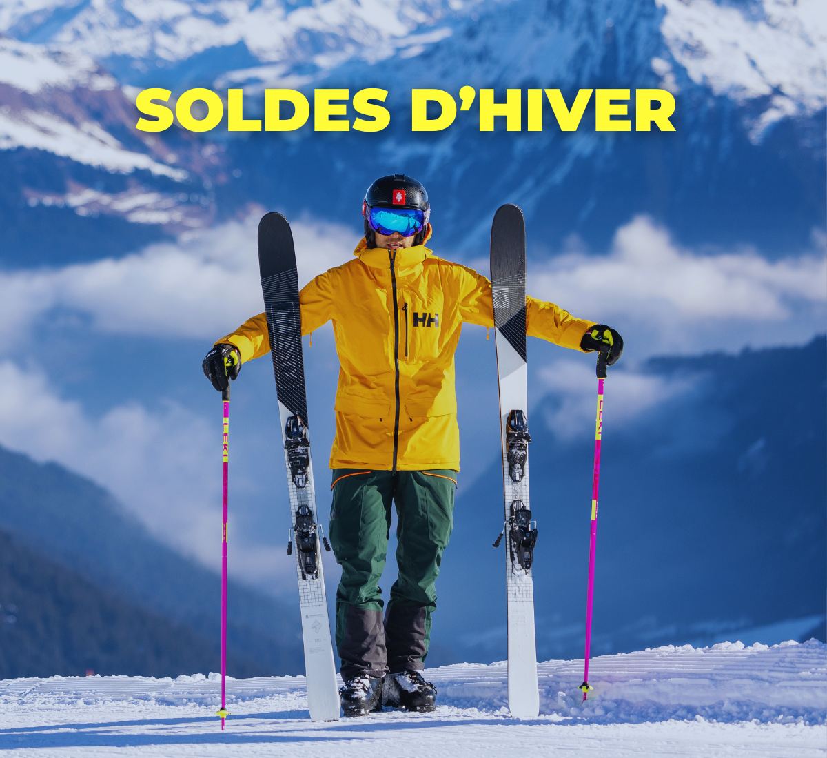 Soldes d’hiver avec offres promotionnelles et remises exceptionnelles sur le matériel et équipement de sport outdoor : trail, randonnée, bivouac, ski, vélo.