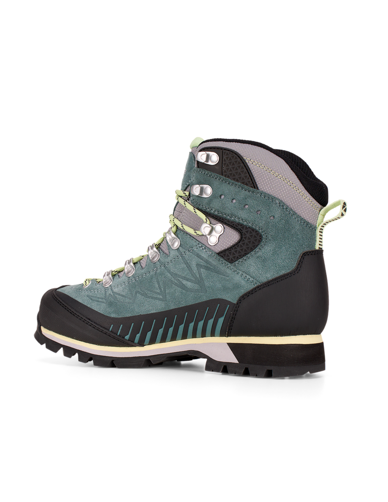 Chaussures de Randonnée Trezeta Tornado Waterproof Vibram Femme Slate/Lime, vue côté gauche arrière
