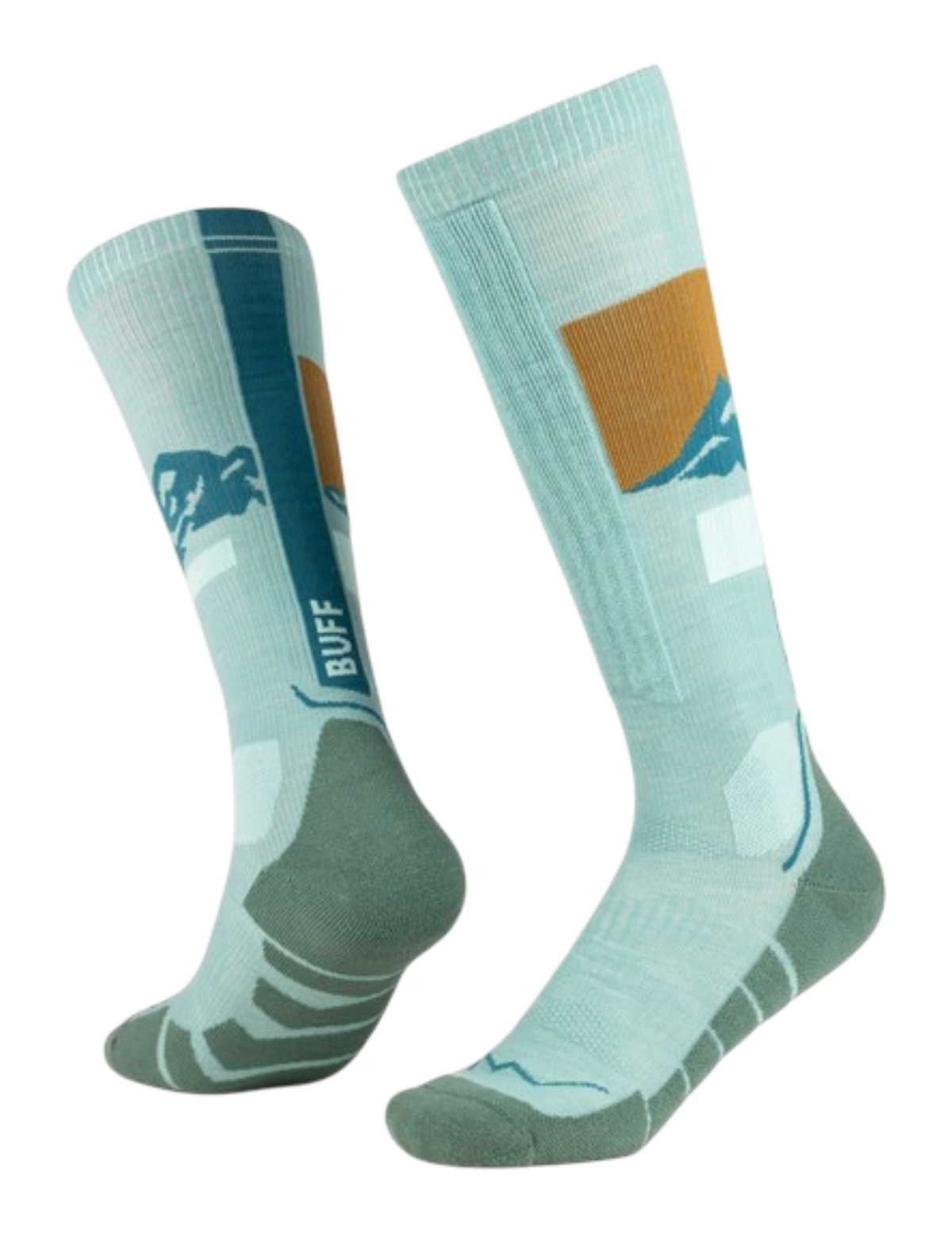 Chaussettes de Randonnée Buff HW Hautes Laine Mérinos SEA_vue 1