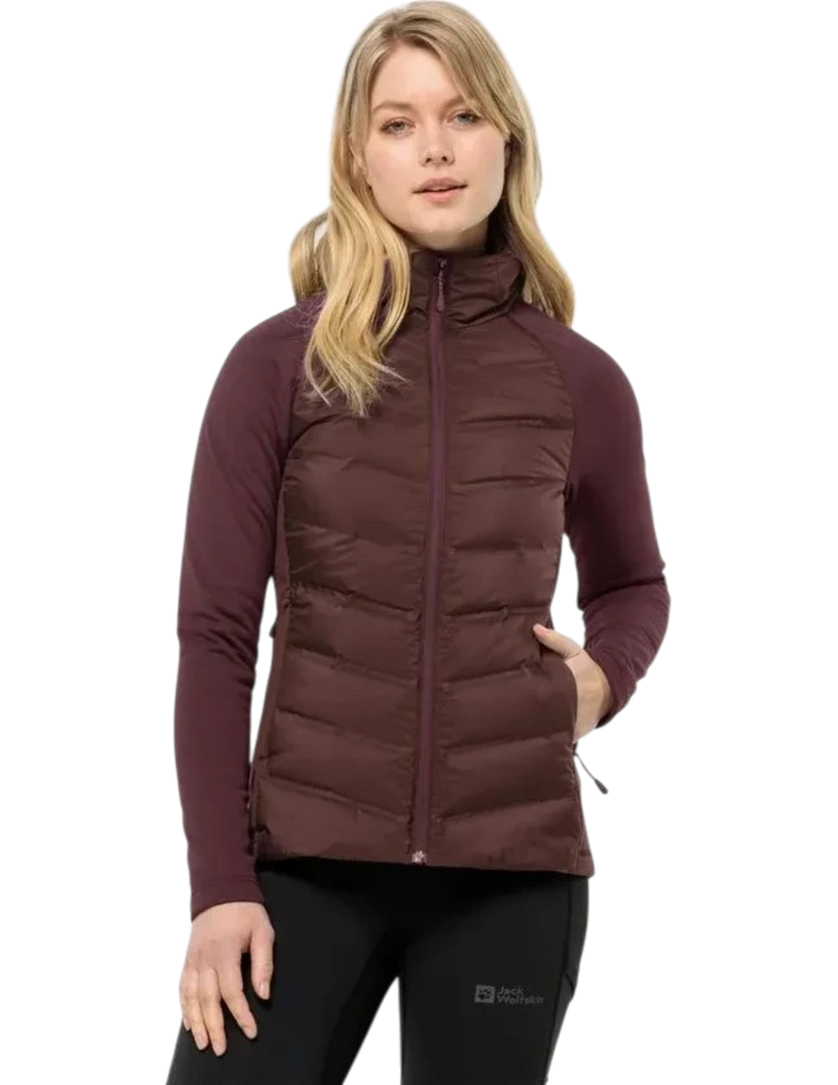 Veste Hybride Jack Wolfskin Tasman Down Hybrid Femme SEA_vue 2