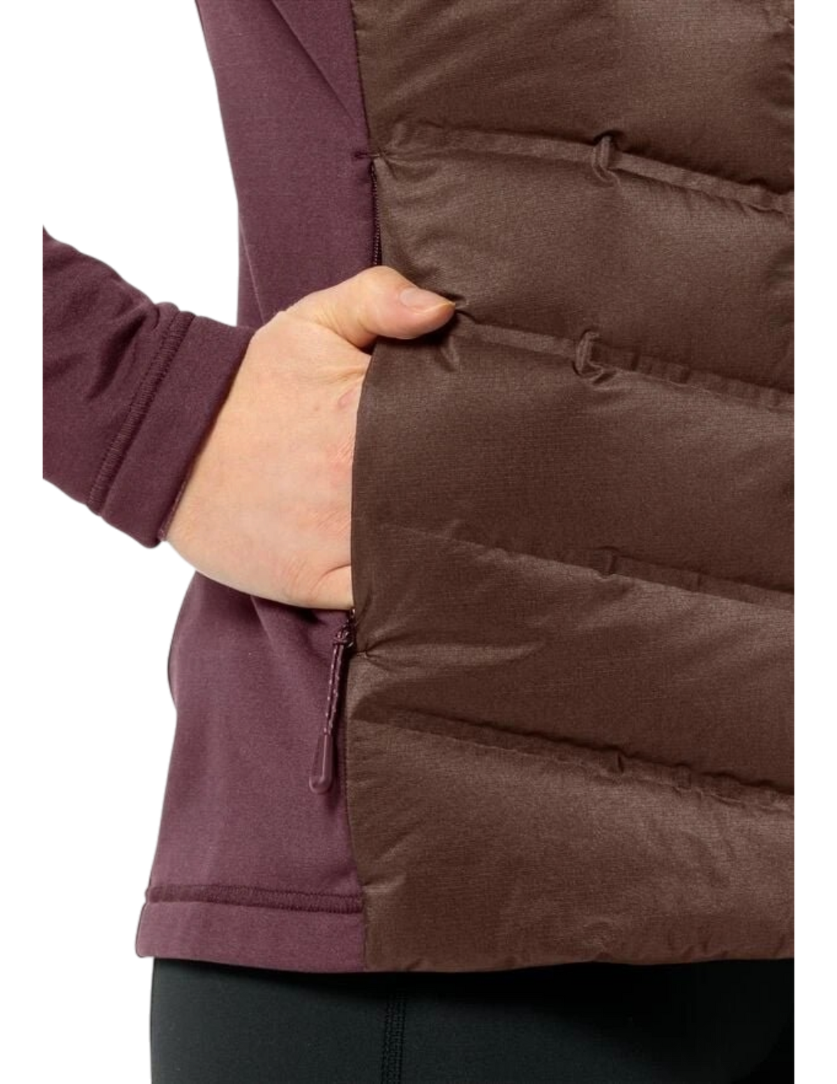 Veste Hybride Jack Wolfskin Tasman Down Hybrid Femme SEA_vue 5