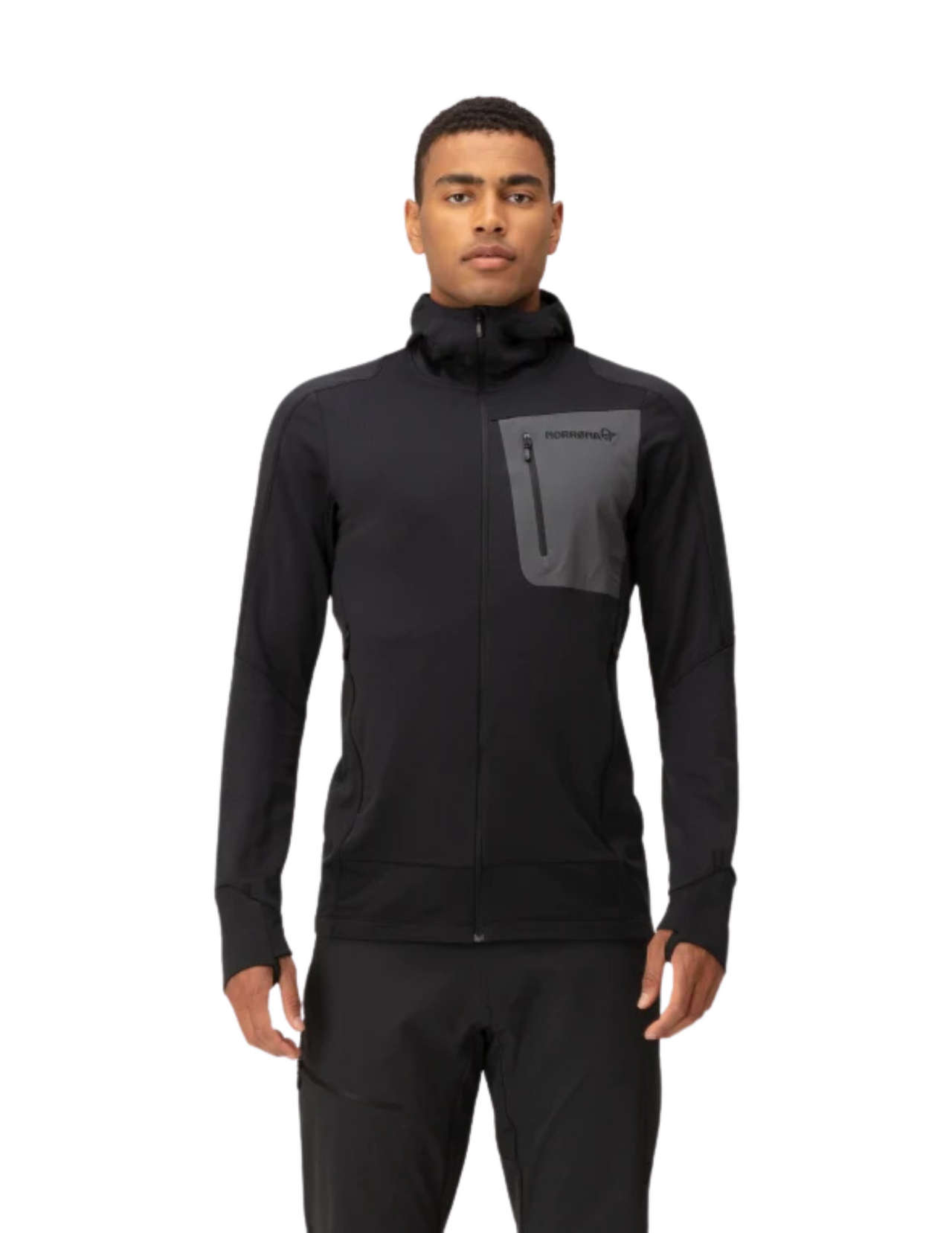 Cappuccio della griglia di potenza Norrona Falketind Full zip homme