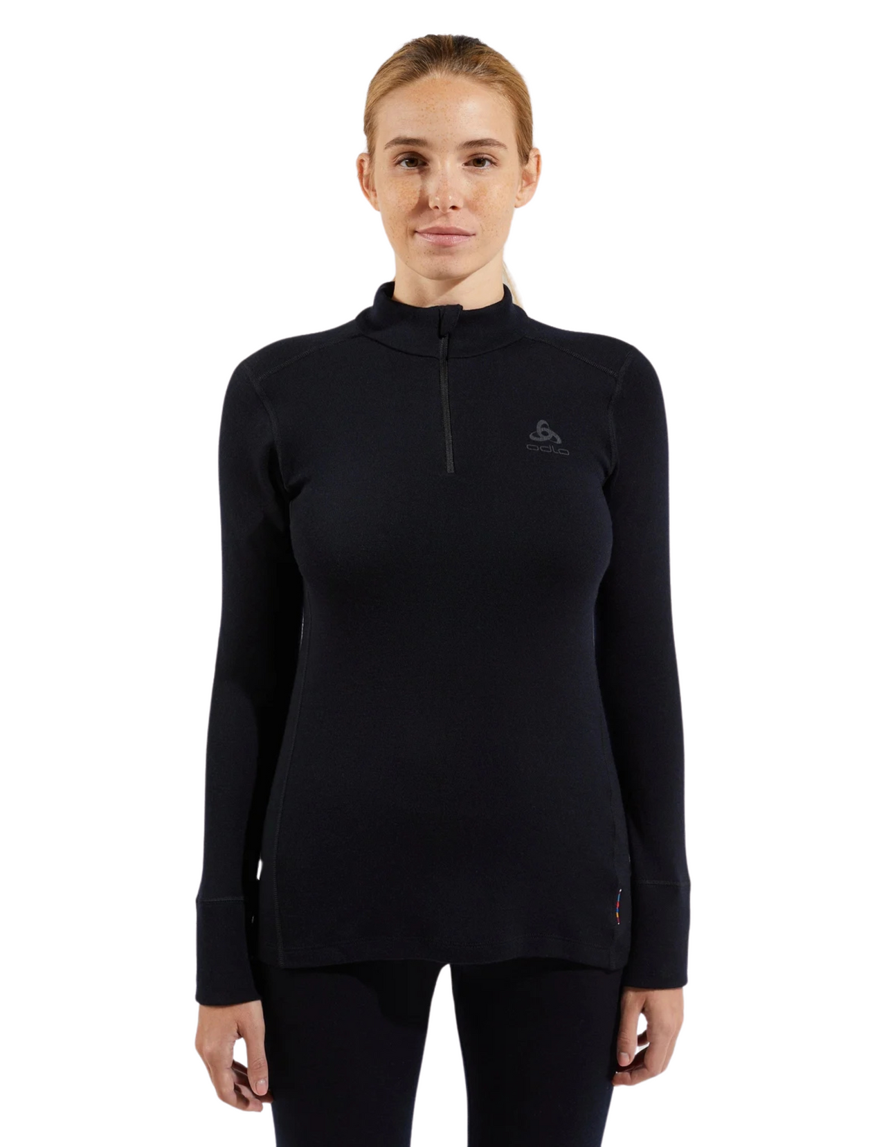 Biancheria intima odlo x-warm merino 260 maniche lunghe 1/2 zip femminile collare