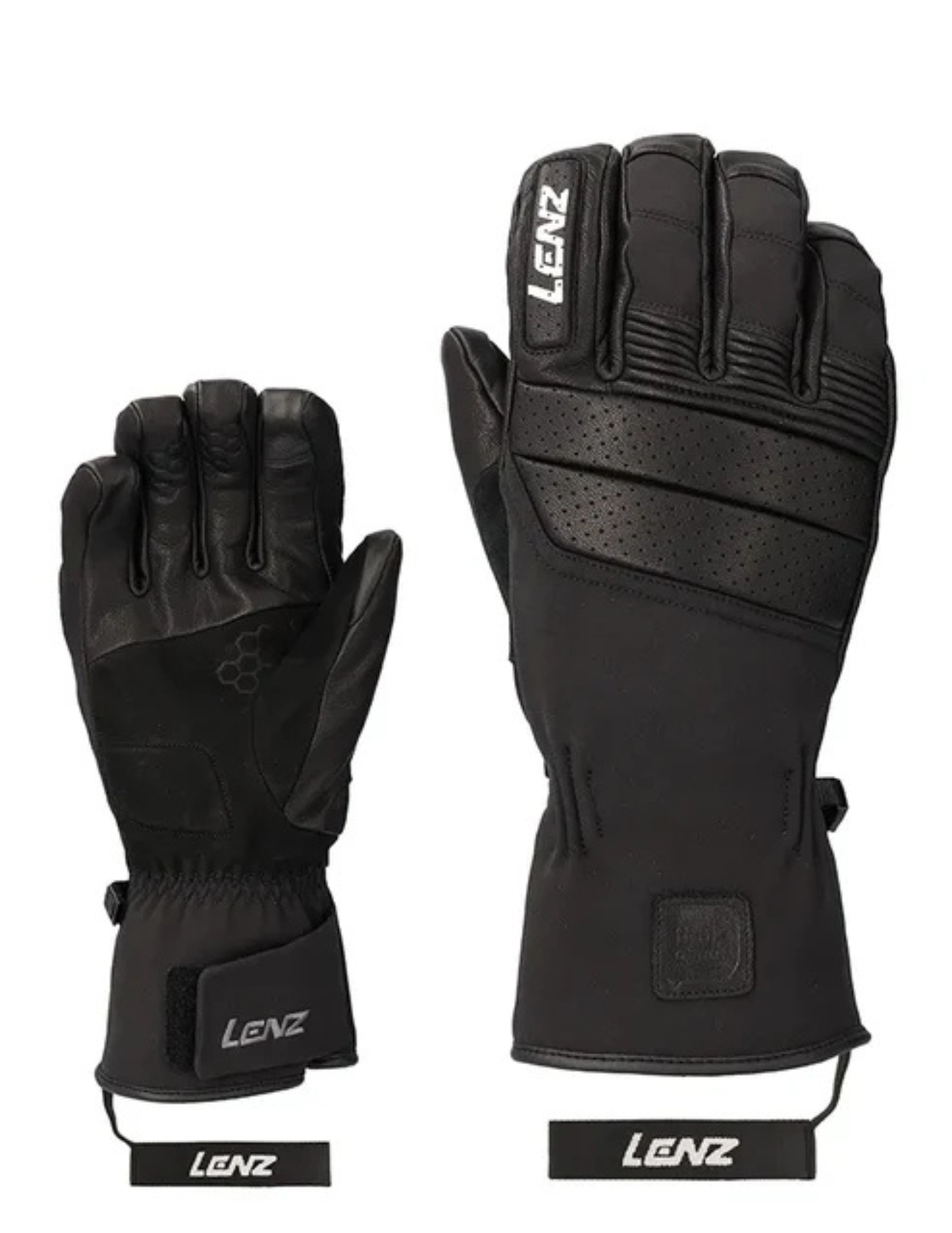 LENZ Lenz Think About Ski Herren-Skihandschuhe Schwarz ,Skihandschuhe