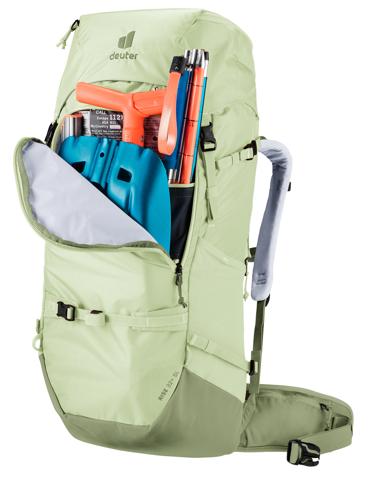 wanderrucksack mit wassertank DEUTER Deuter Rise 32+ SL Schneeschuh-Wanderrucksack für Damen Mineral/Hain ,Ski-/Bergsteigerrucksäcke