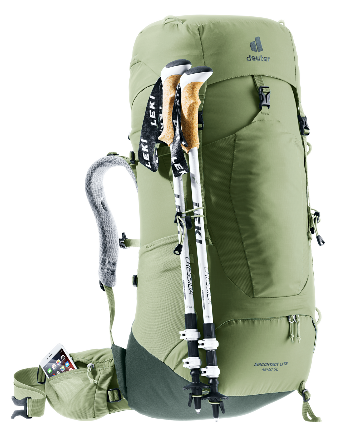 wanderrucksack 10 liter damen DEUTER Deuter AirContact Lite 45+10 SL Damen Wanderrucksack Hain/Efeu ,Wander- und Trekkingrucksäcke