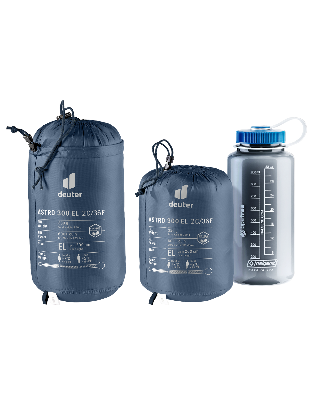 Deuter Astro 300 +2° EL (Extra Long) Sleeping Bag Left