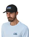 Casquette Patagonia P-6 Logo LoPro Trucker Black, vue portée avant