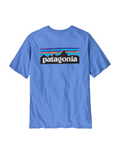 T-Shirt Patagonia P-6 Logo Responsibili Manches Courtes Homme Abundant Blue, vue de dos