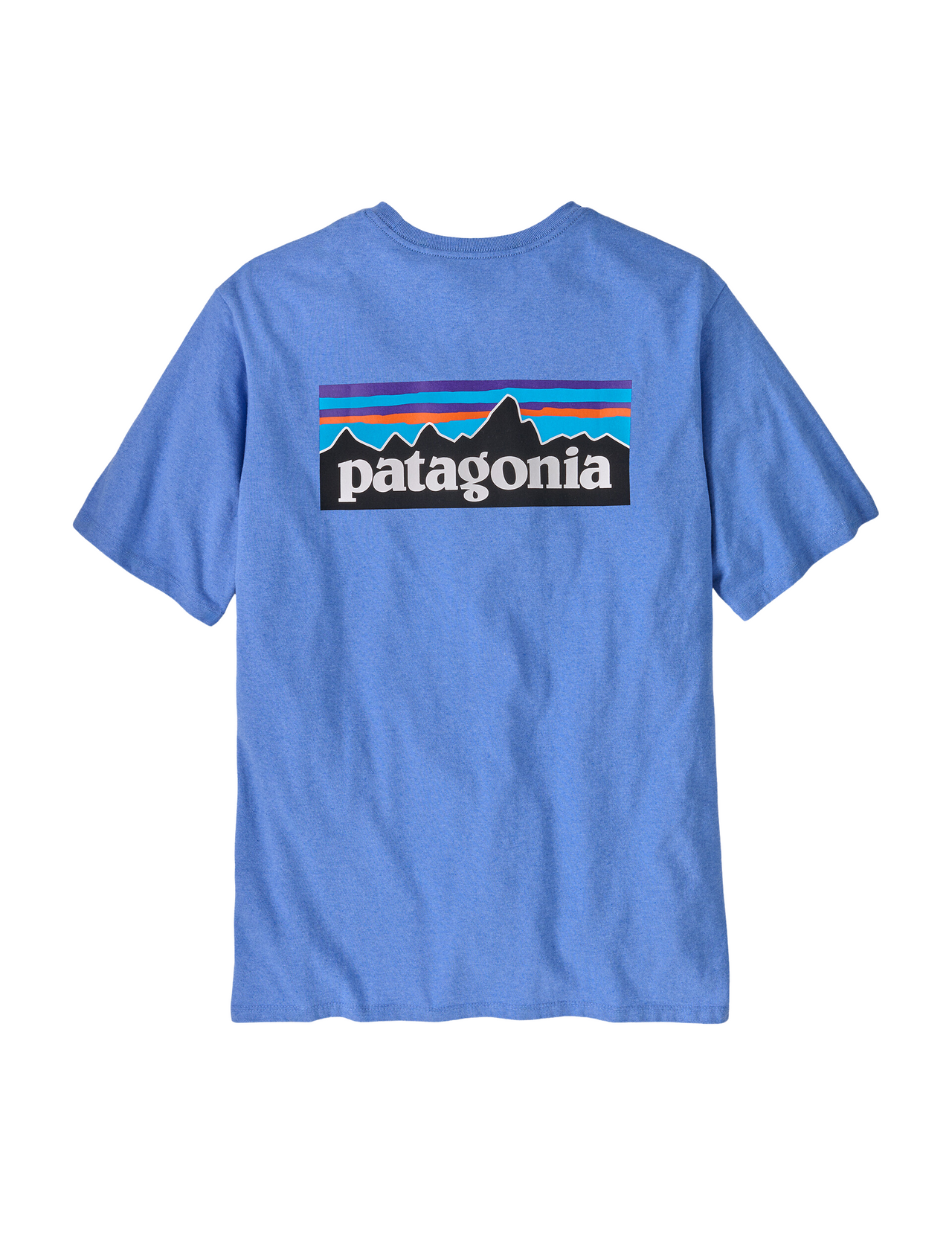 T-Shirt Patagonia P-6 Logo Responsibili Manches Courtes Homme Abundant Blue, vue de dos