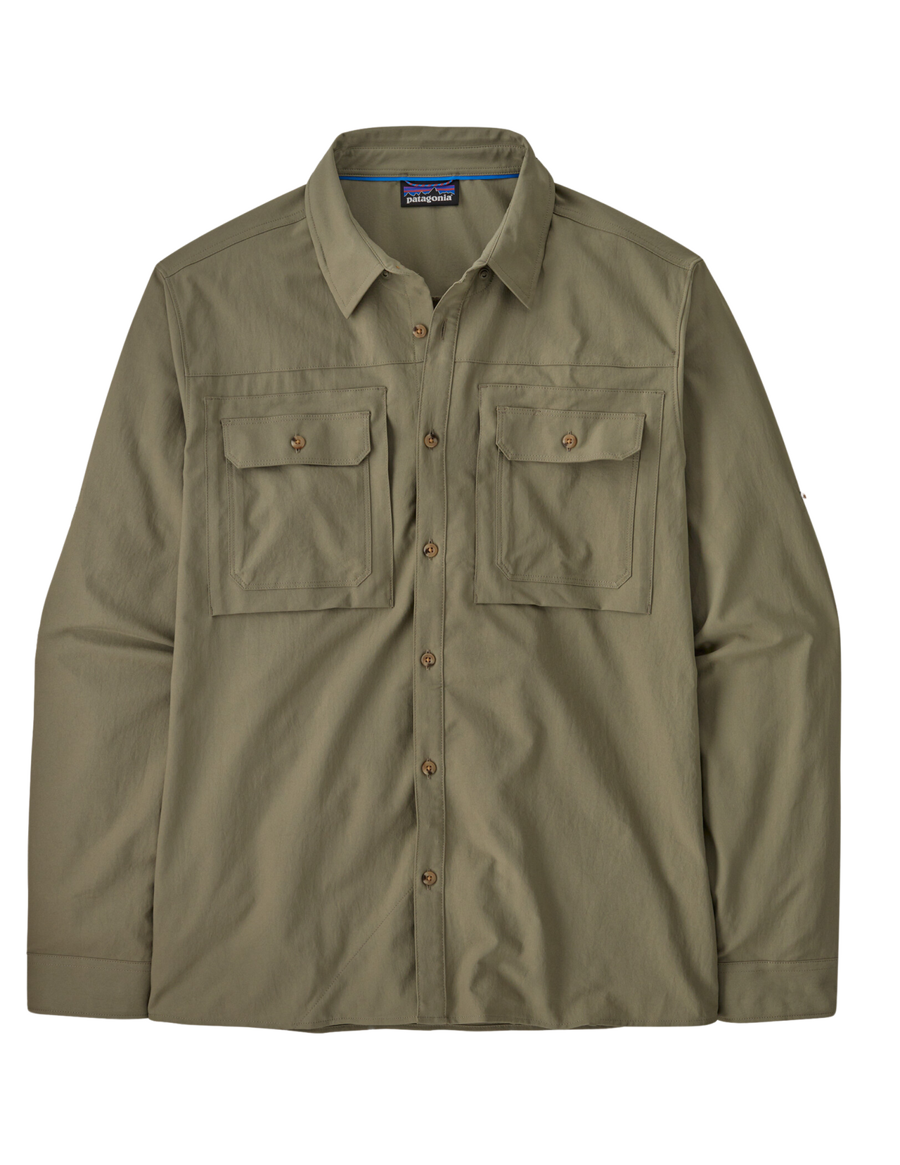 Chemise Patagonia Self-Guided Sun Manches Longues Homme River Rock Green, vue de face