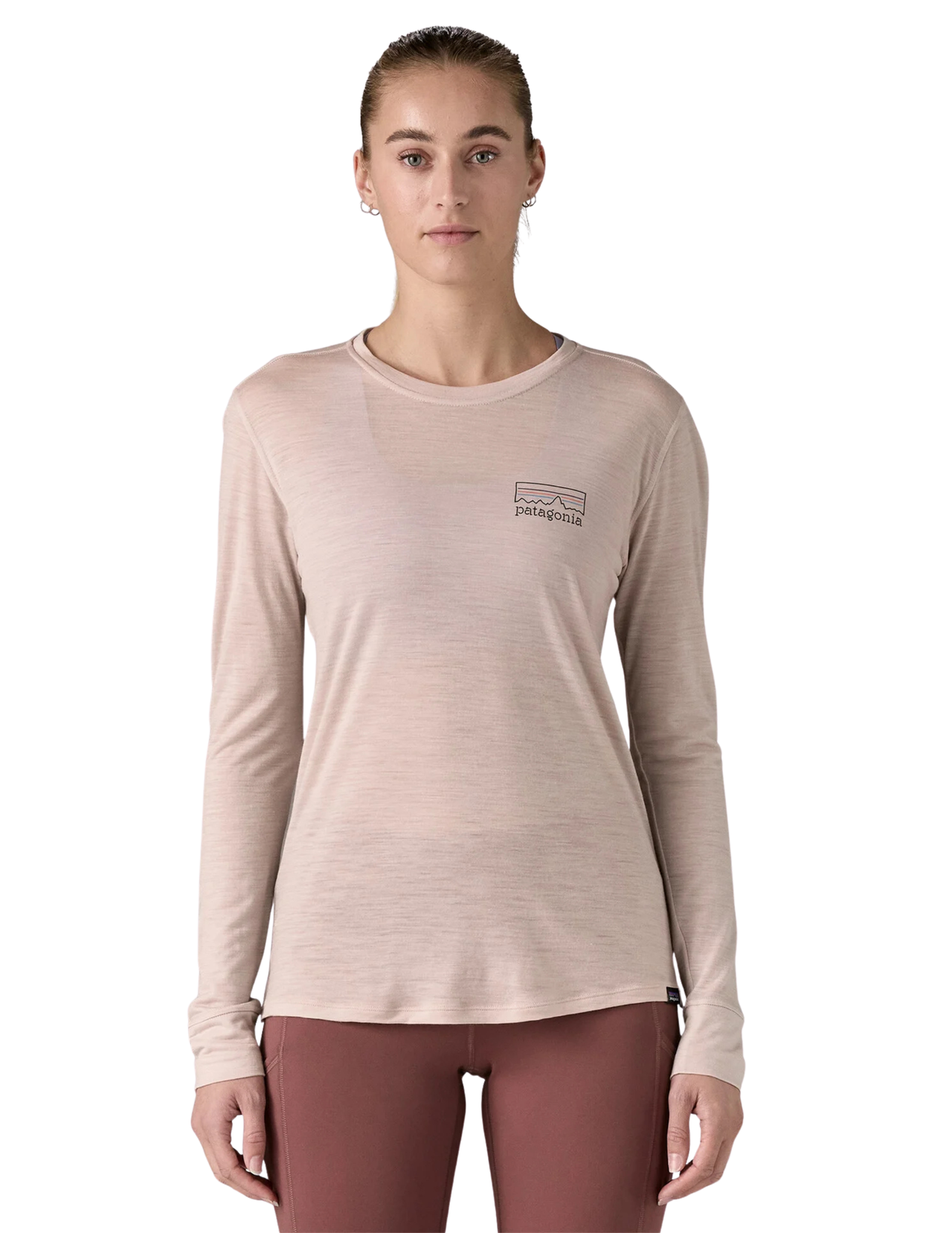 Patagonia Cap Cool Merino Blend Graphic Long Sleeve Technical T-Shirt for Women