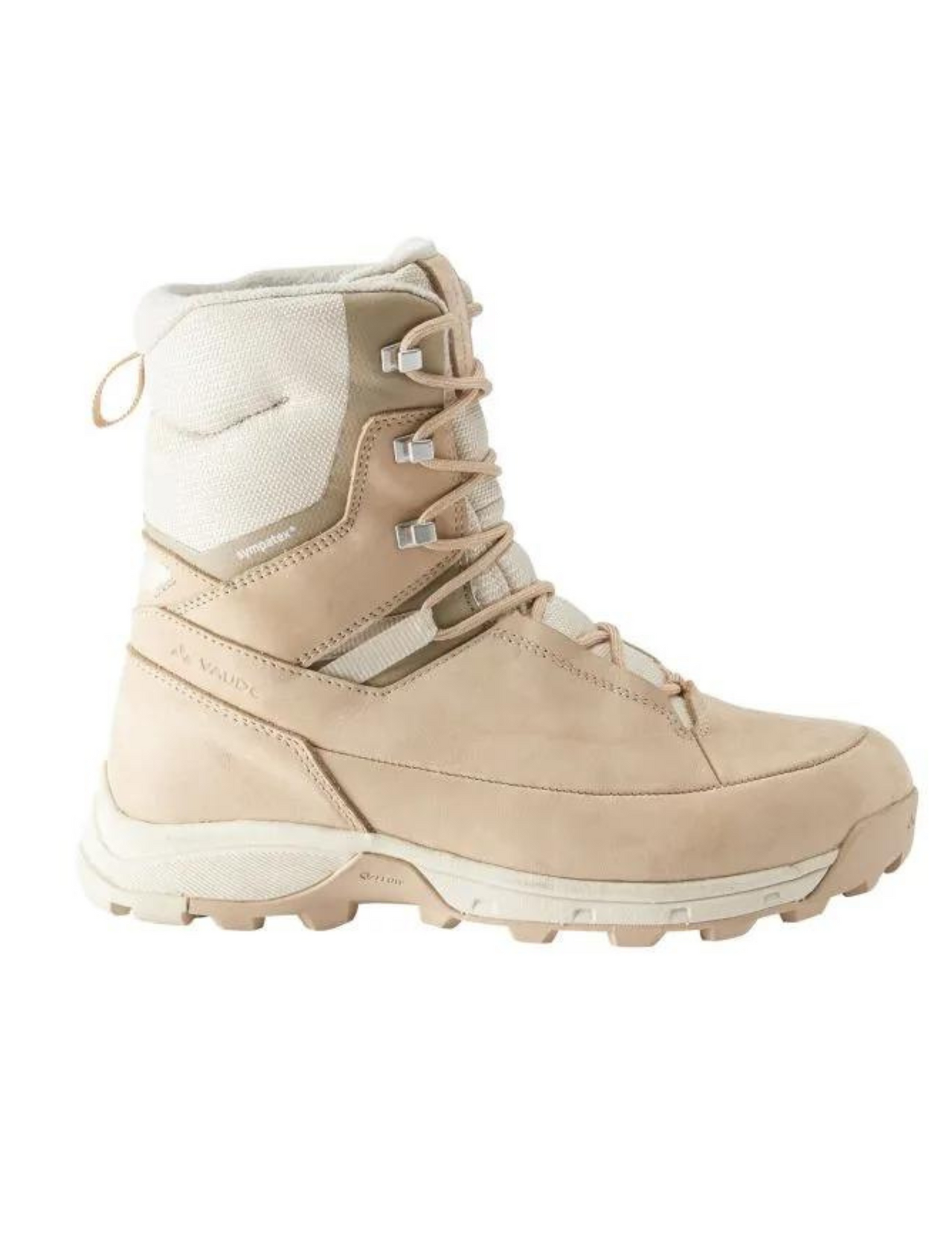 VAUDE Core STX Chaussures de randonnée hiver hautes femme isolantes, résistantes, adhérentes Cuir nubuck PrimaLoft Semelle Eva Couleur Linen, vue côté droit