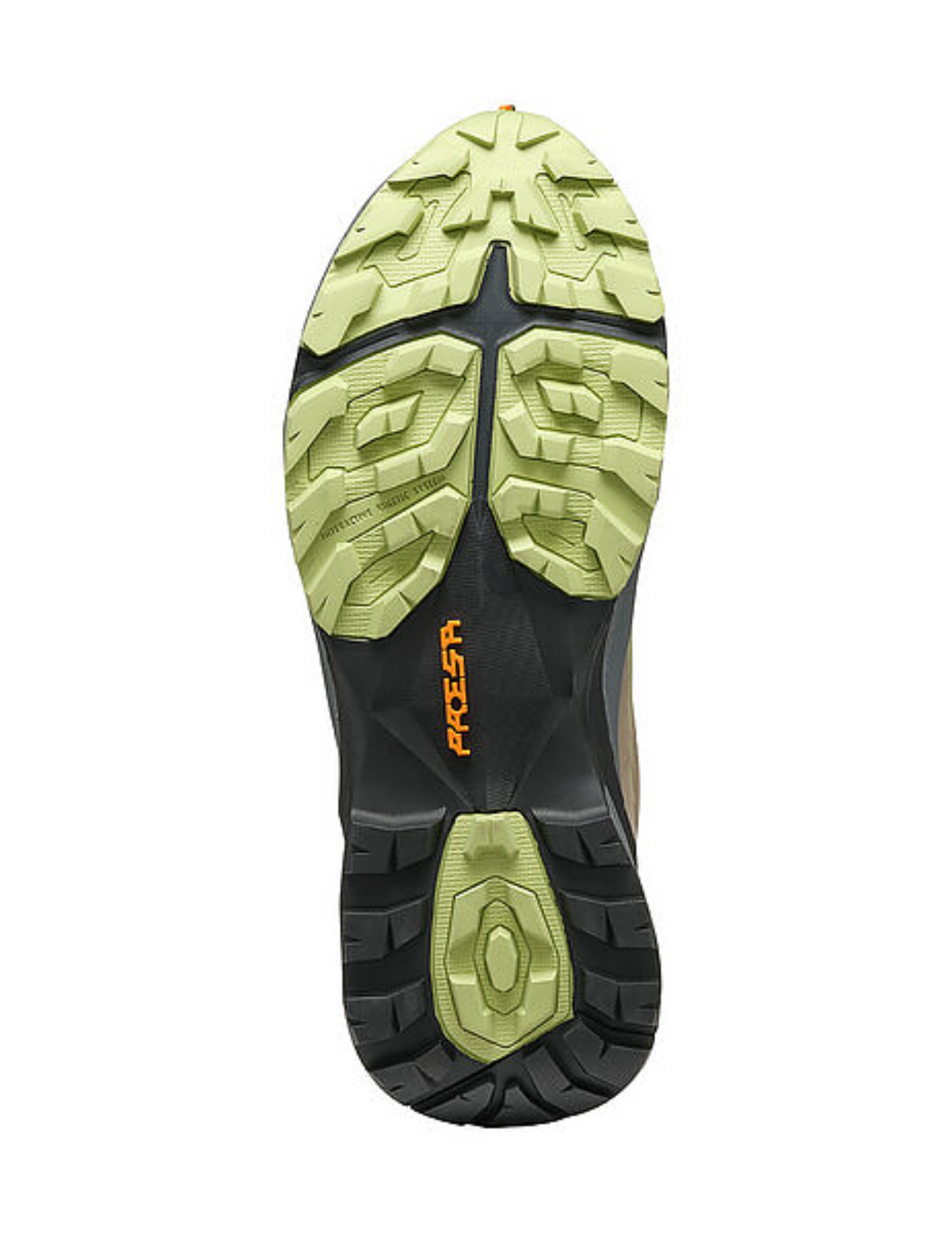 Chaussures de Randonnée Scarpa Rush 2 Pro Gore-Tex Femme Vert/Sauge, agiles, vue semelle Presa