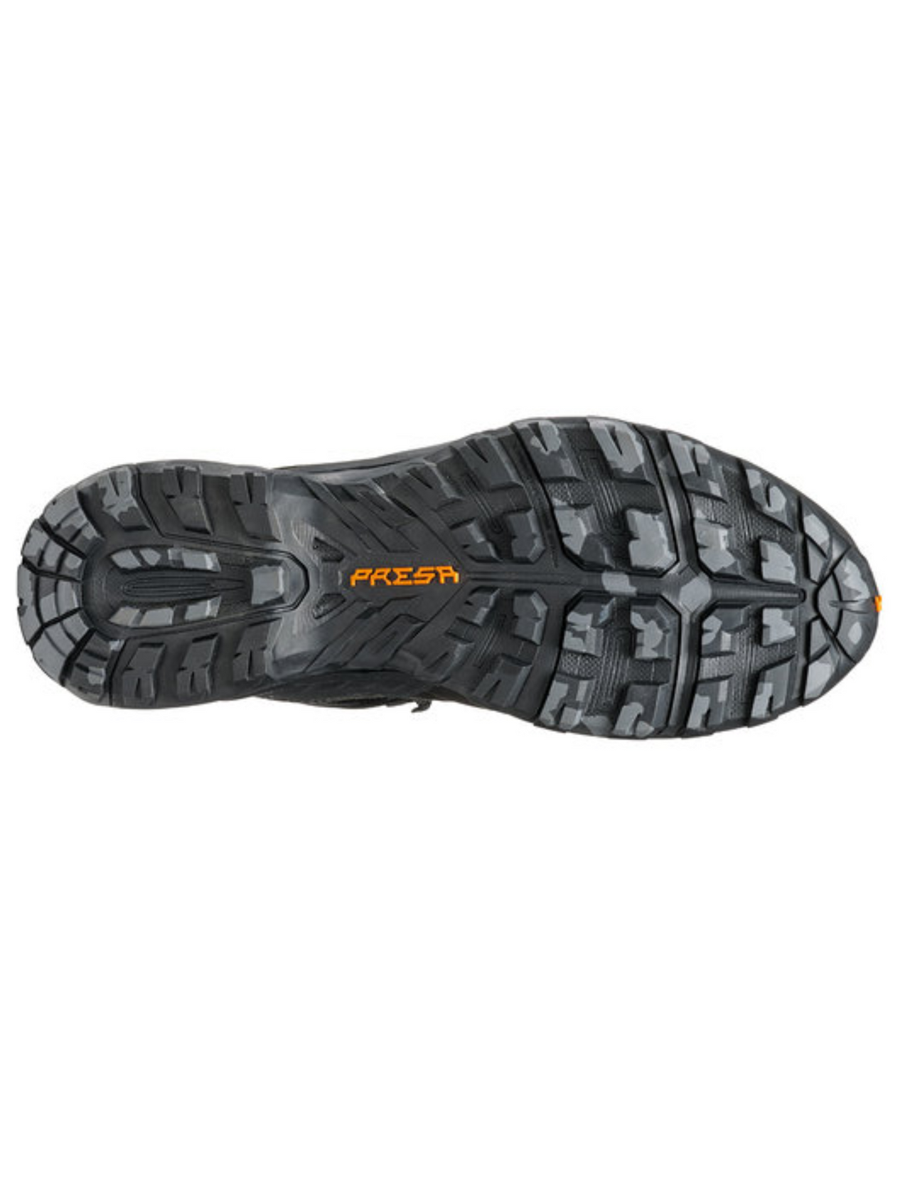 SCARPA Rush Polar Pro Gore-Tex - Chaussures de randonnée hiver hautes femme chaudes, isolantes Semelle Presa Cuir suédé perwanger - Smoke/Coral, vue détail semelle