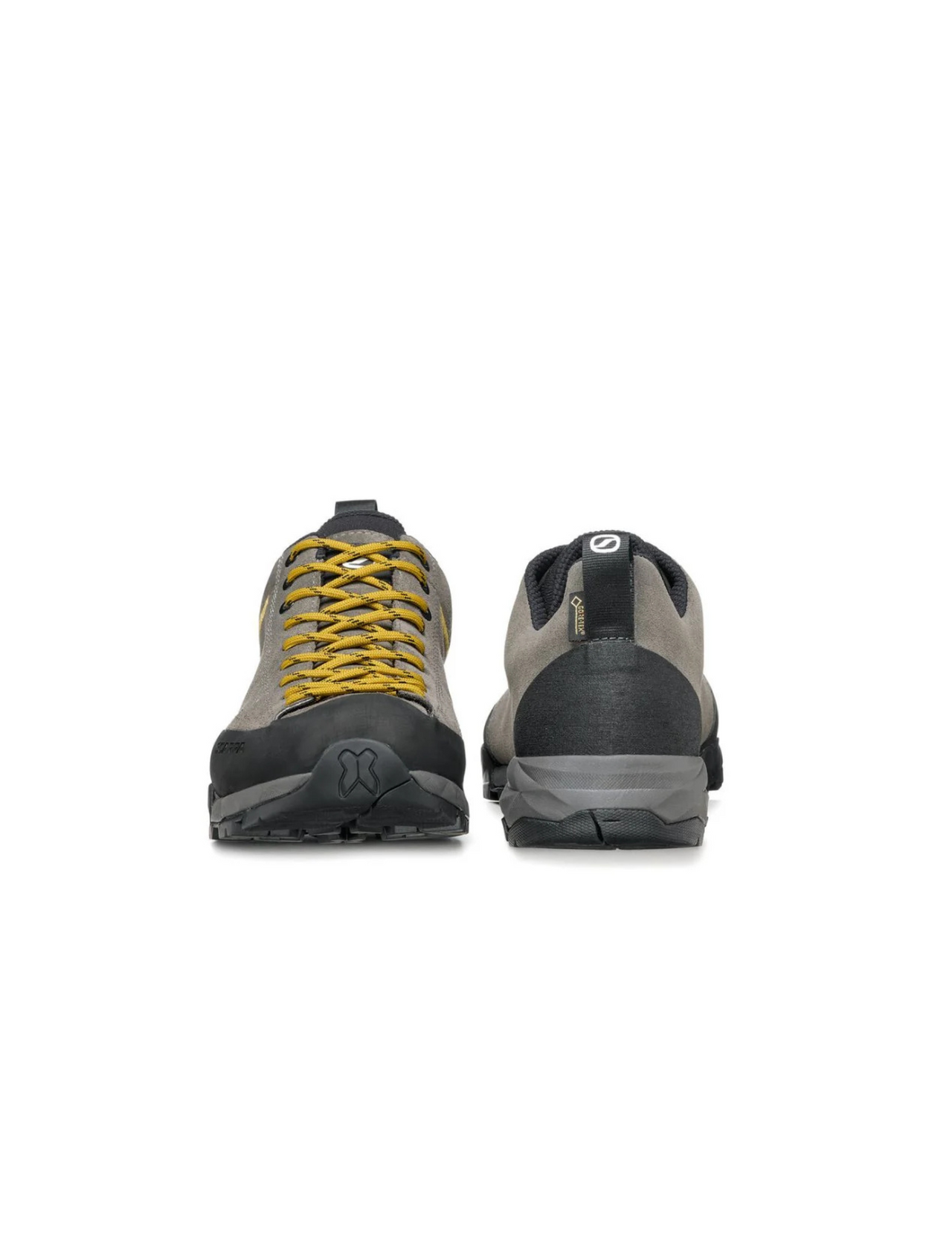 Chaussures de Randonnée Scarpa Mojito Trail Gore-Tex Homme Titanium Mustard, vue avant et arrière