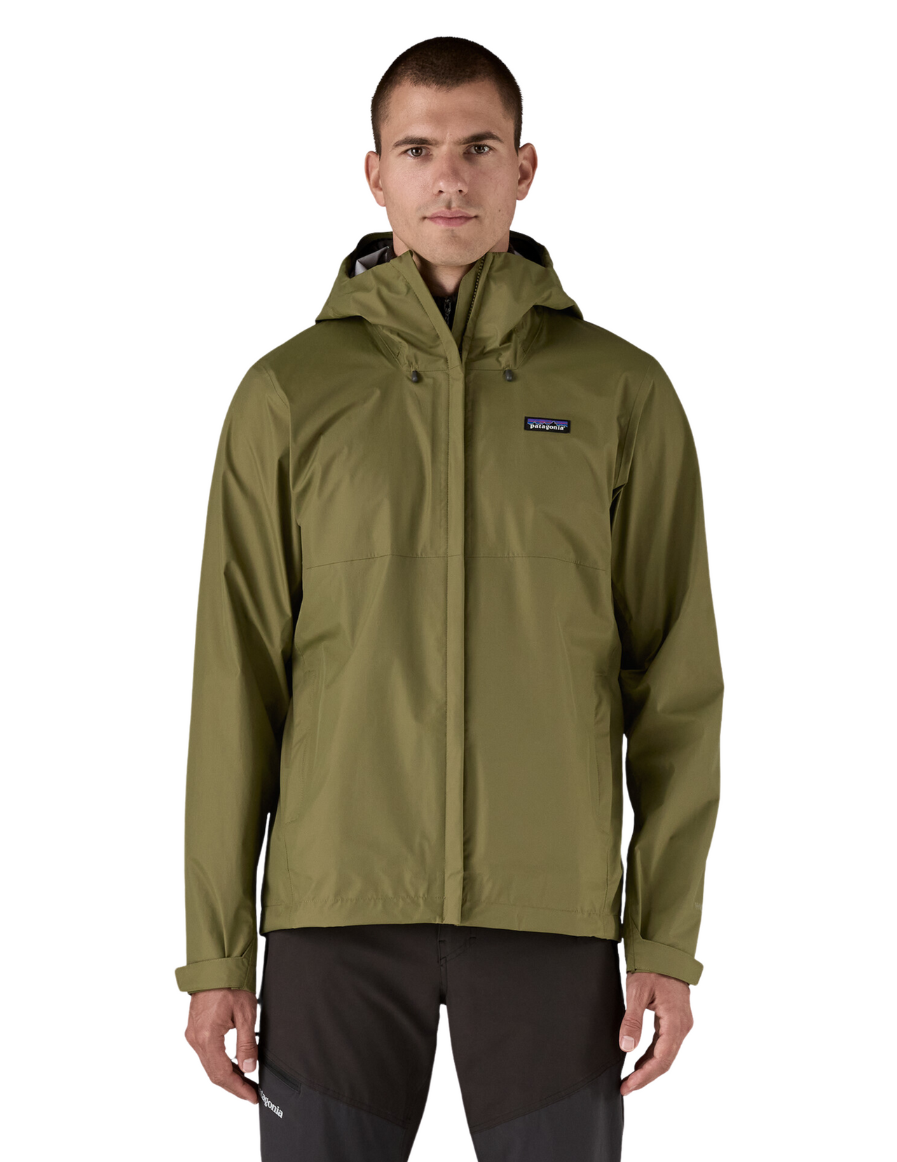 Veste Imperméable Patagonia Torrentshell 3L Homme Tent Green, vue portée de face