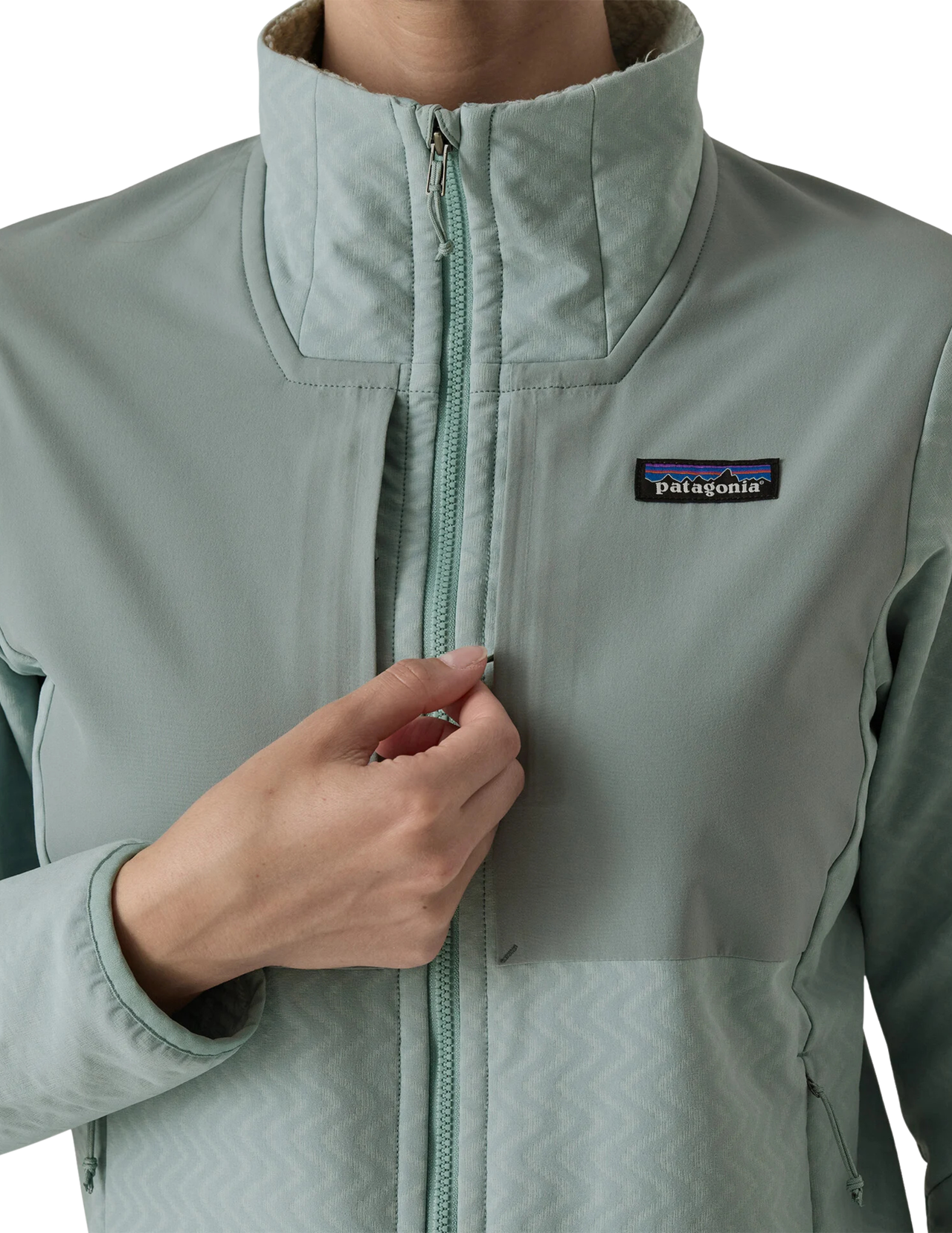 Patagonia Damen R2 Cross Strata Fleecejacke mit Kapuze