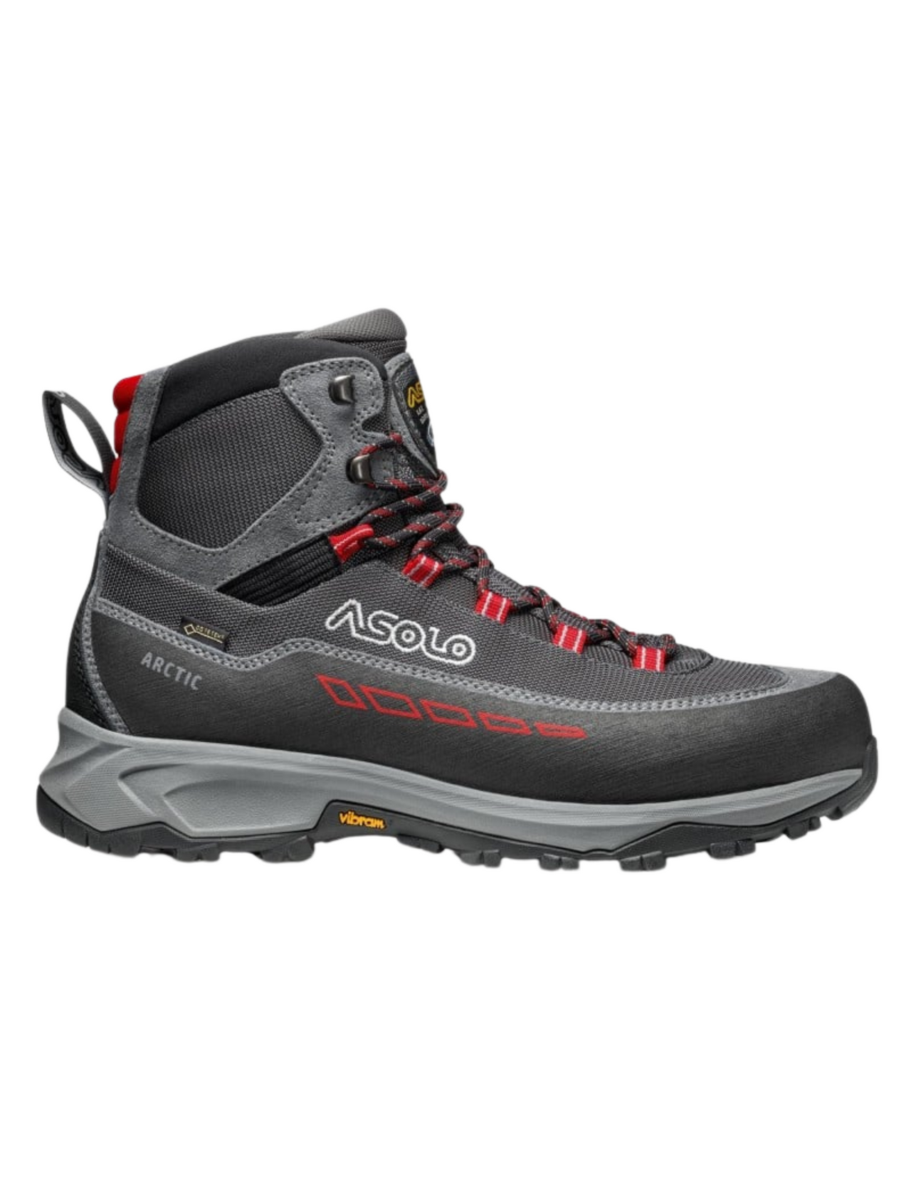 Chaussures de Randonnée Hiver Asolo Arctic Gore-Tex/Vibram Homme Grey/GunMetal/Red, vue côté droit