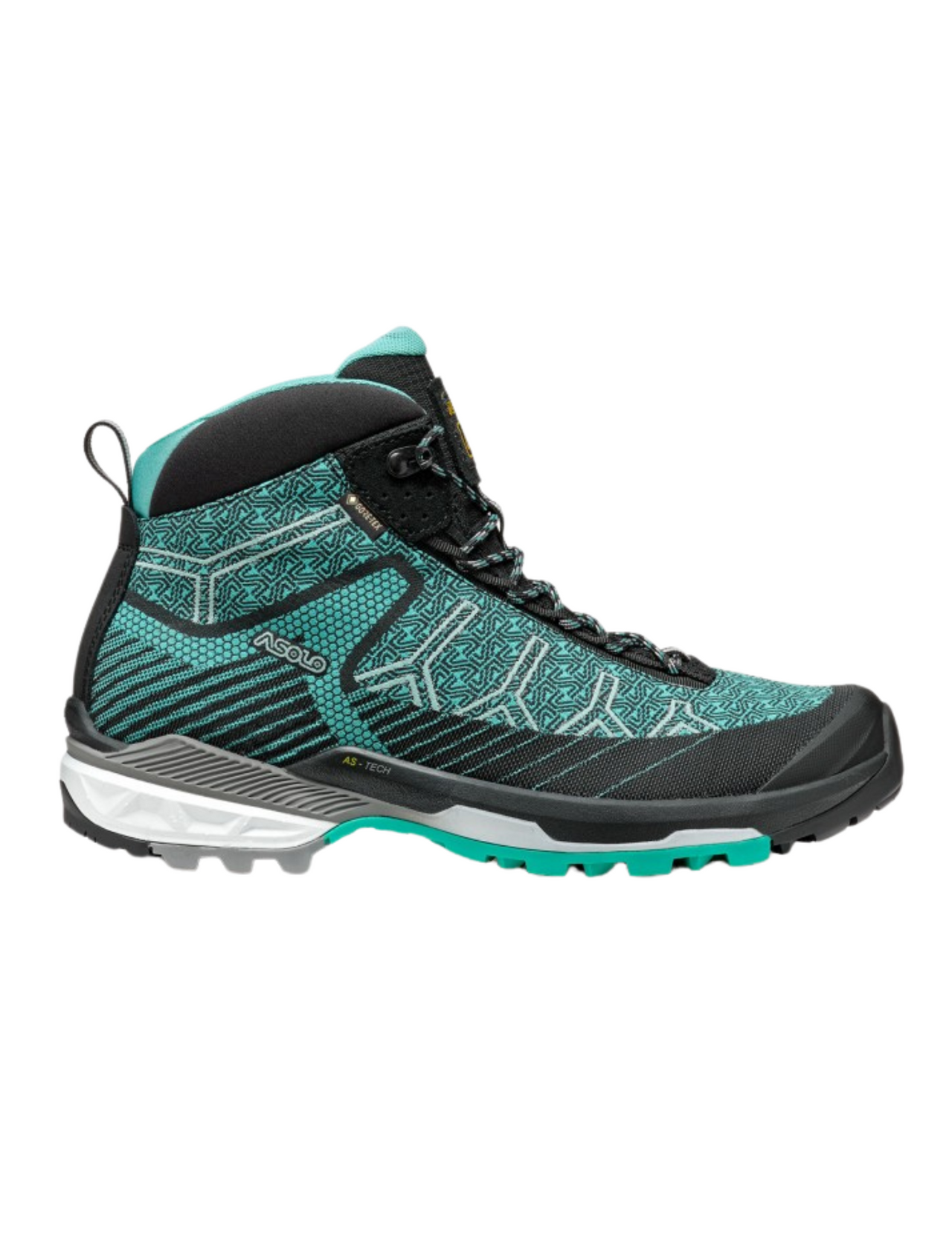Chaussures de Randonnée Asolo Falcon Evo Jacquard Gore-Tex/Vibram Femme Black/Aqua Green, vue côté droit