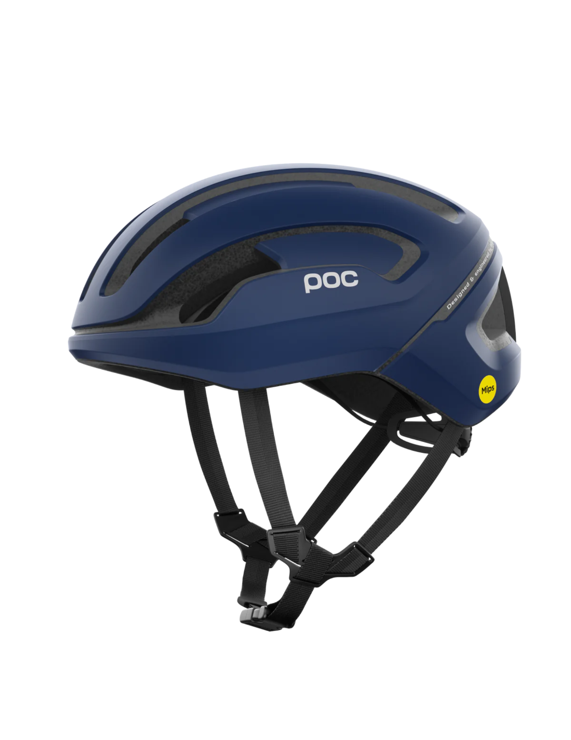 Casque de Vélo Poc Omne Air Mips Lead Blue Matt, vue profil gauche