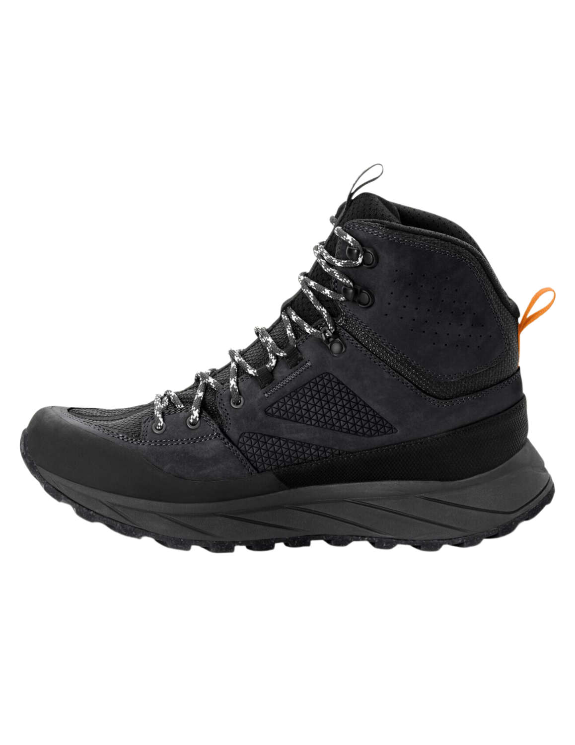 Chaussures de Randonnée Homme Jack Wolfskin Terraquest Texapore Mid résistantes cuir nubuck cordura Semelle Vibram Ecostep Couleur Black, vue côté gauche