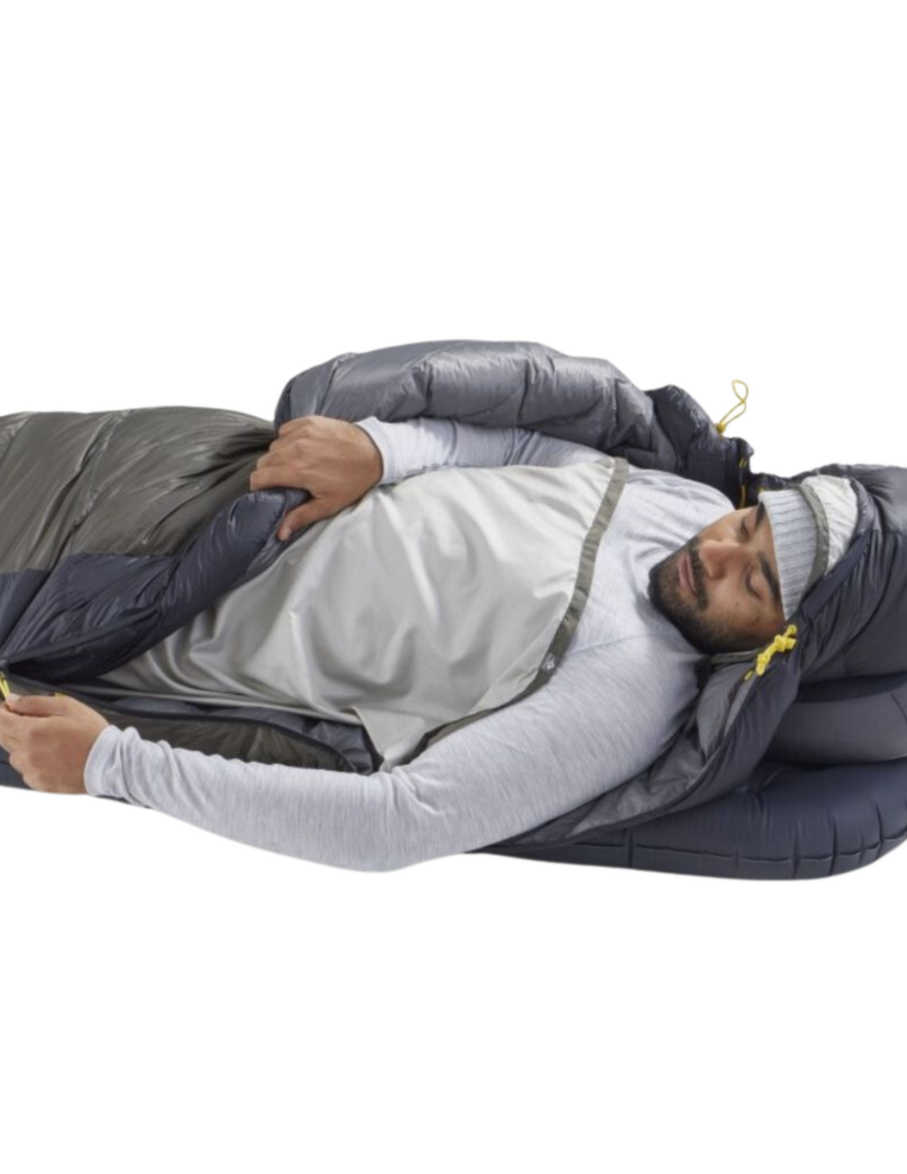 Sac de Couchage Sea to Summit Spark Pro -1° Long, gris, vue portée couché