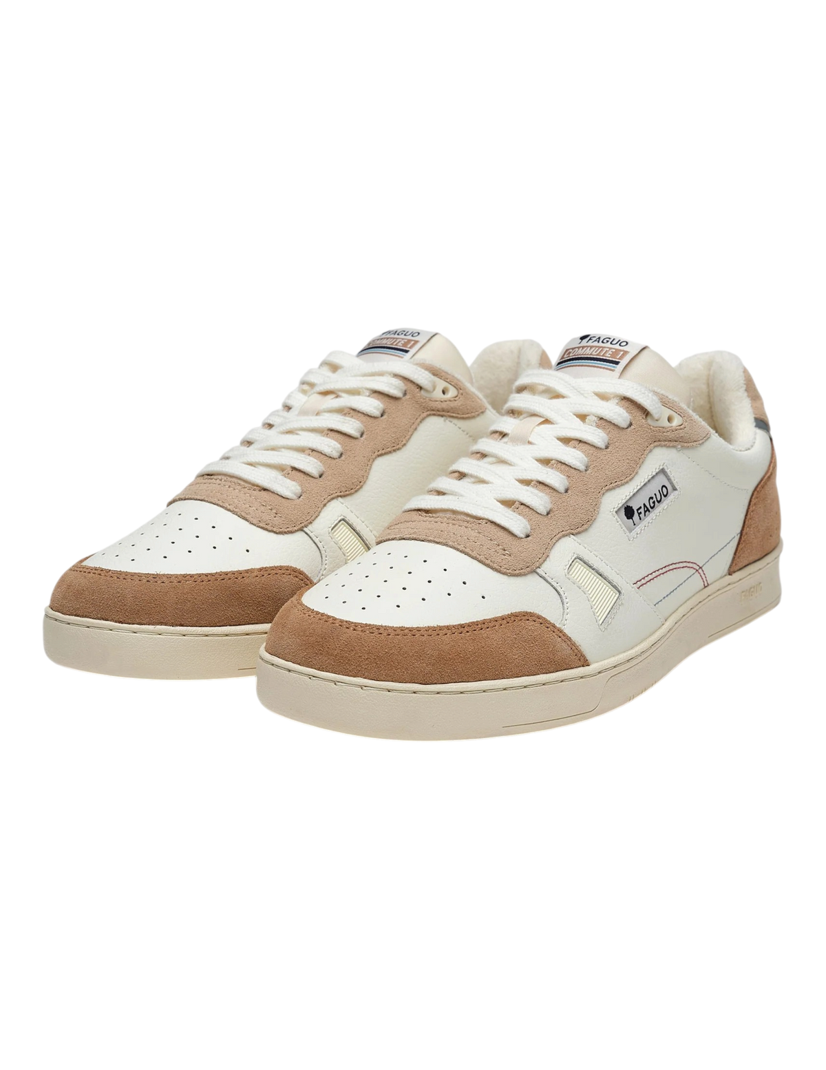 Baskets Faguo Commute 1 Leather/Suede Homme SEA_vue 3