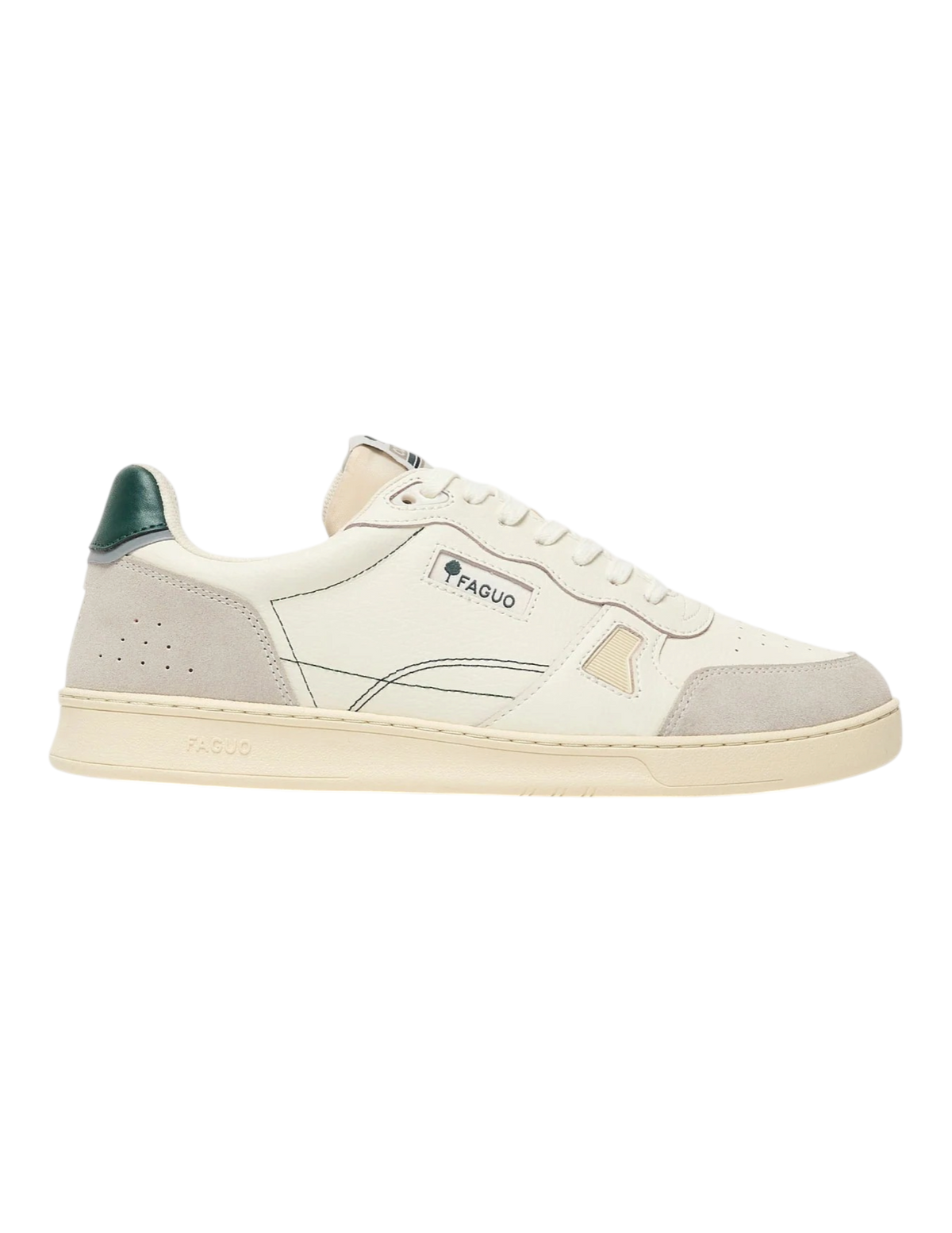 Baskets Faguo Commute 1 Leather/Suede Homme SEA_vue 1