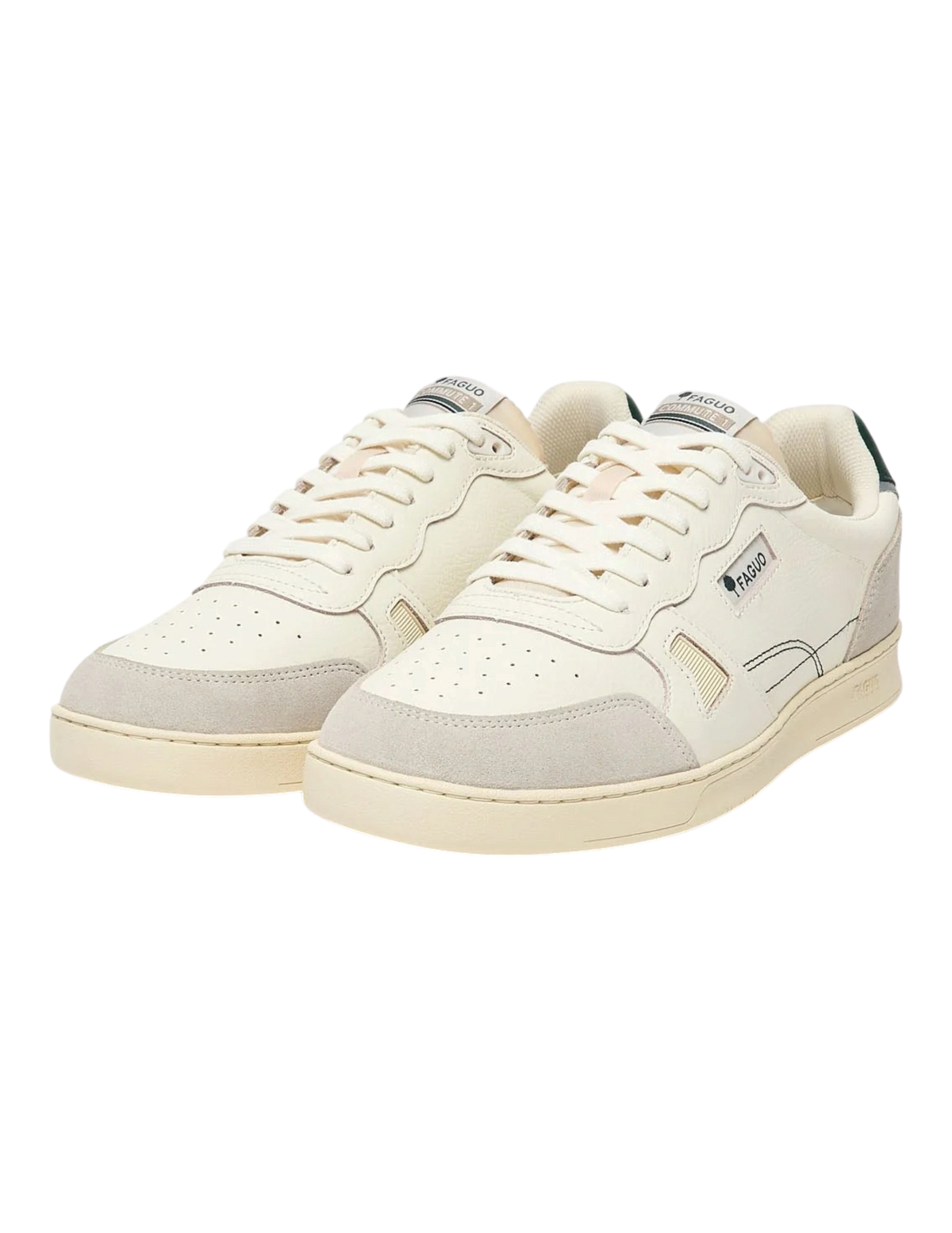 Baskets Faguo Commute 1 Leather/Suede Homme SEA_vue 2