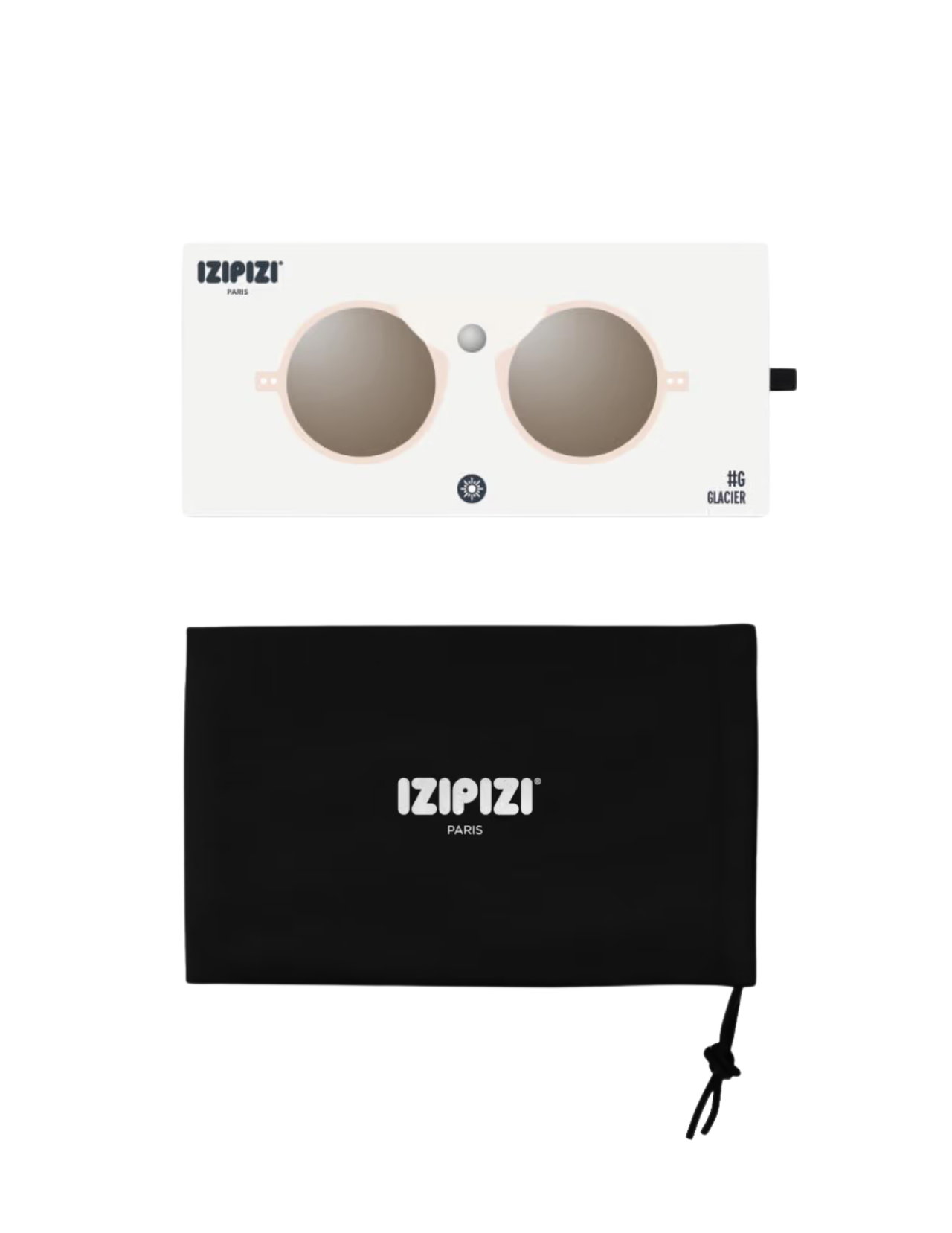 Izipizi Glacier #G Schwarze Sonnenbrille mit intensivem Licht