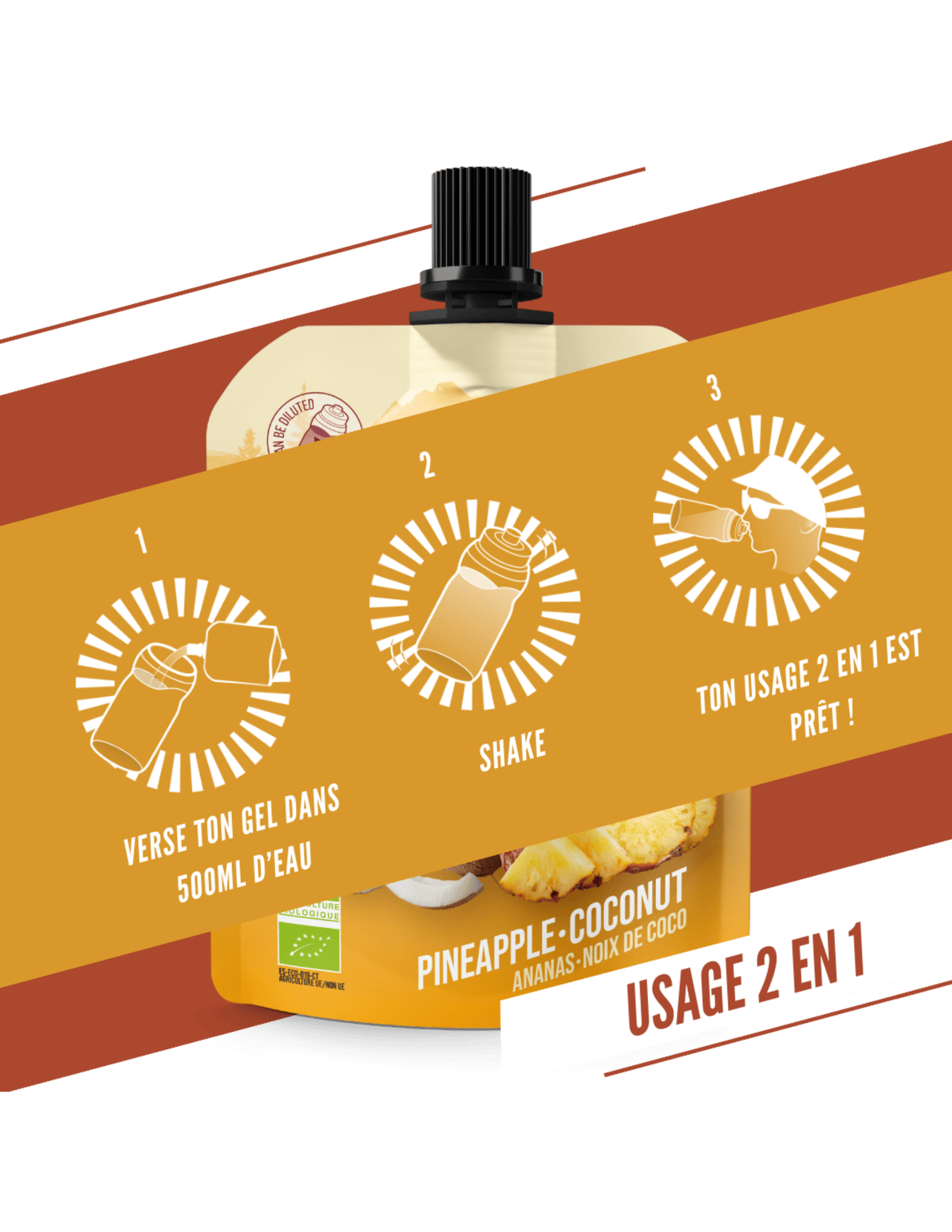 Baouw Ananas/Kokosnuss Energie-Gel 85 g