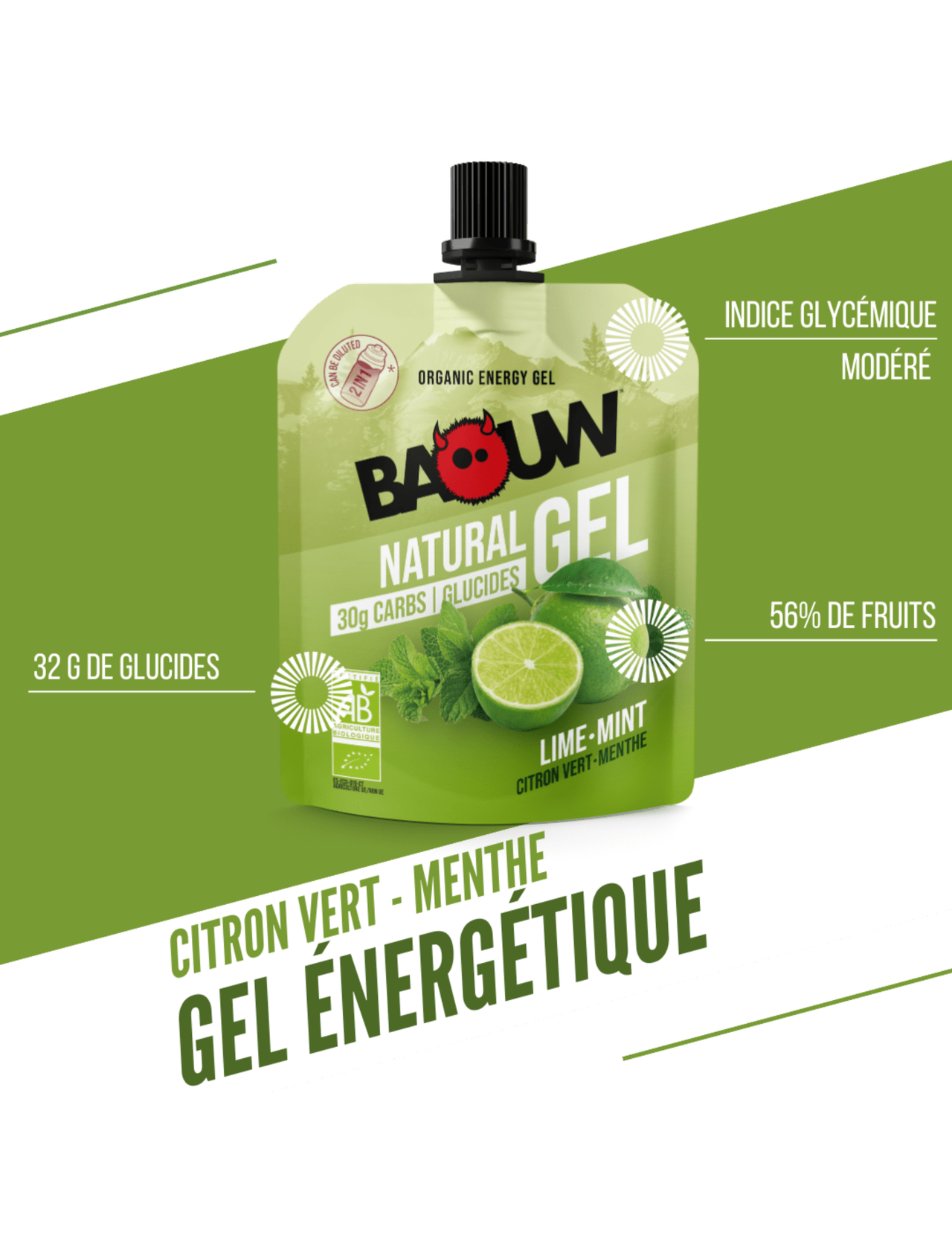 Baouw Energie-Gel Limette/Minze 85 g