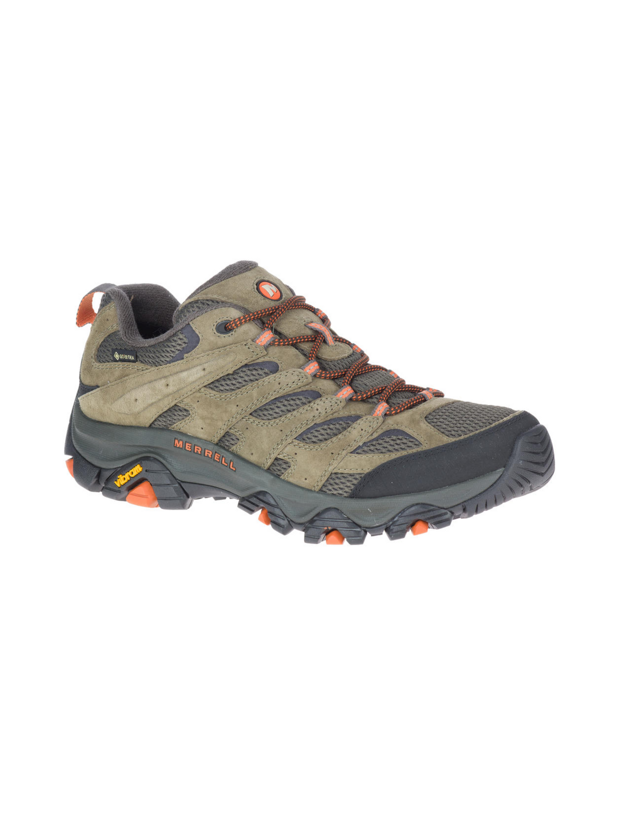 Chaussures de Randonnée Merrell Moab 3 Gore-Tex Homme Olive, robuste, vue latérale droite