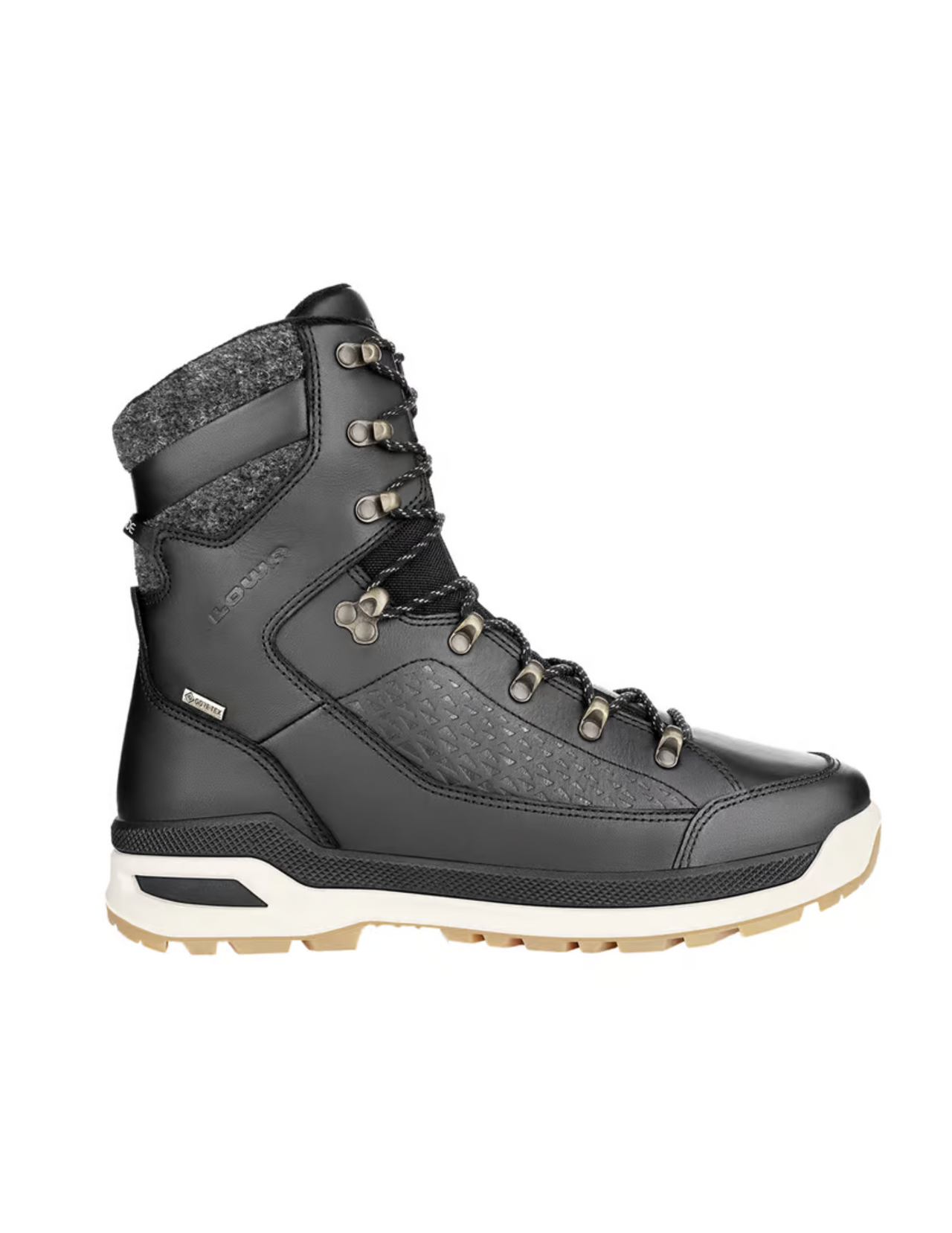 Chaussures de Randonnée Hiver Lowa Renegade Evo Ice Gore-Tex Homme Black/Honey, vue côté droit
