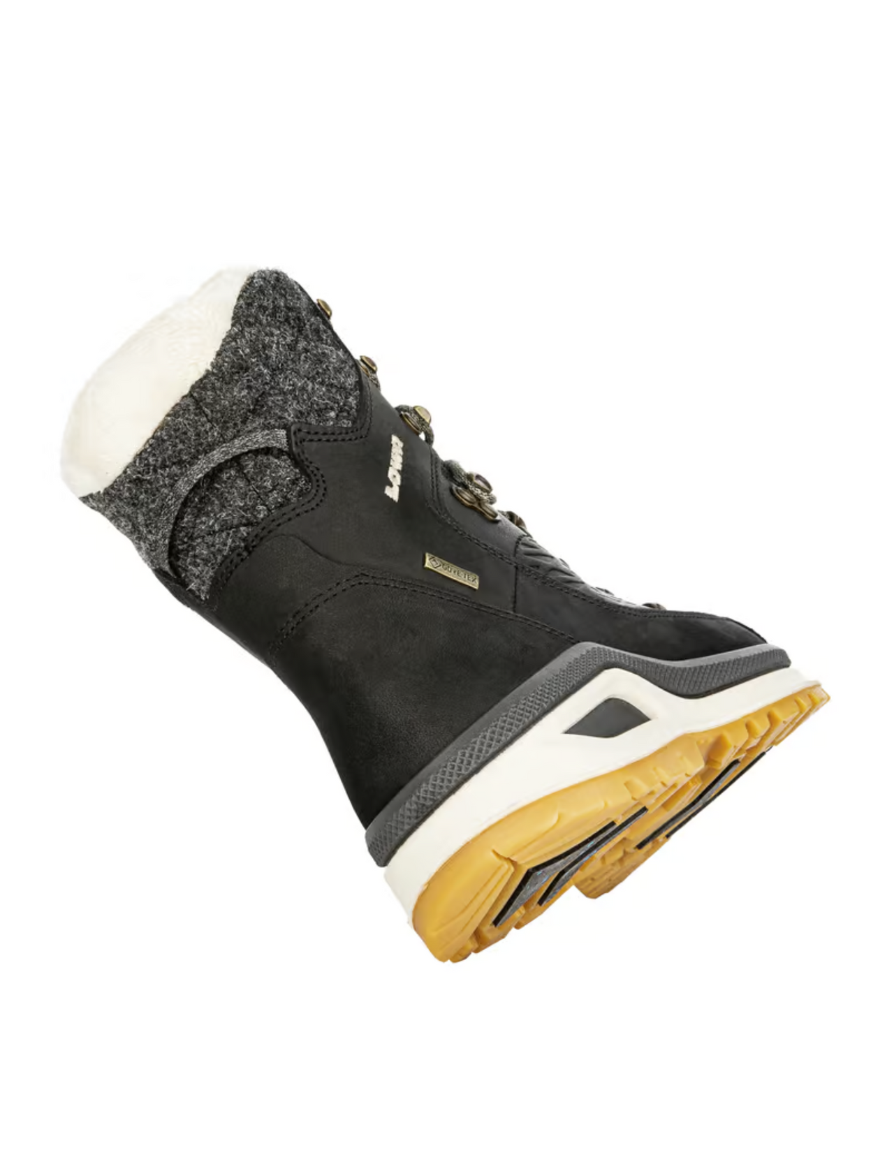 Chaussures de Randonnée Hiver Lowa Renegade Evo Ice Gore-Tex Femme Black/Champagne, vue arrière