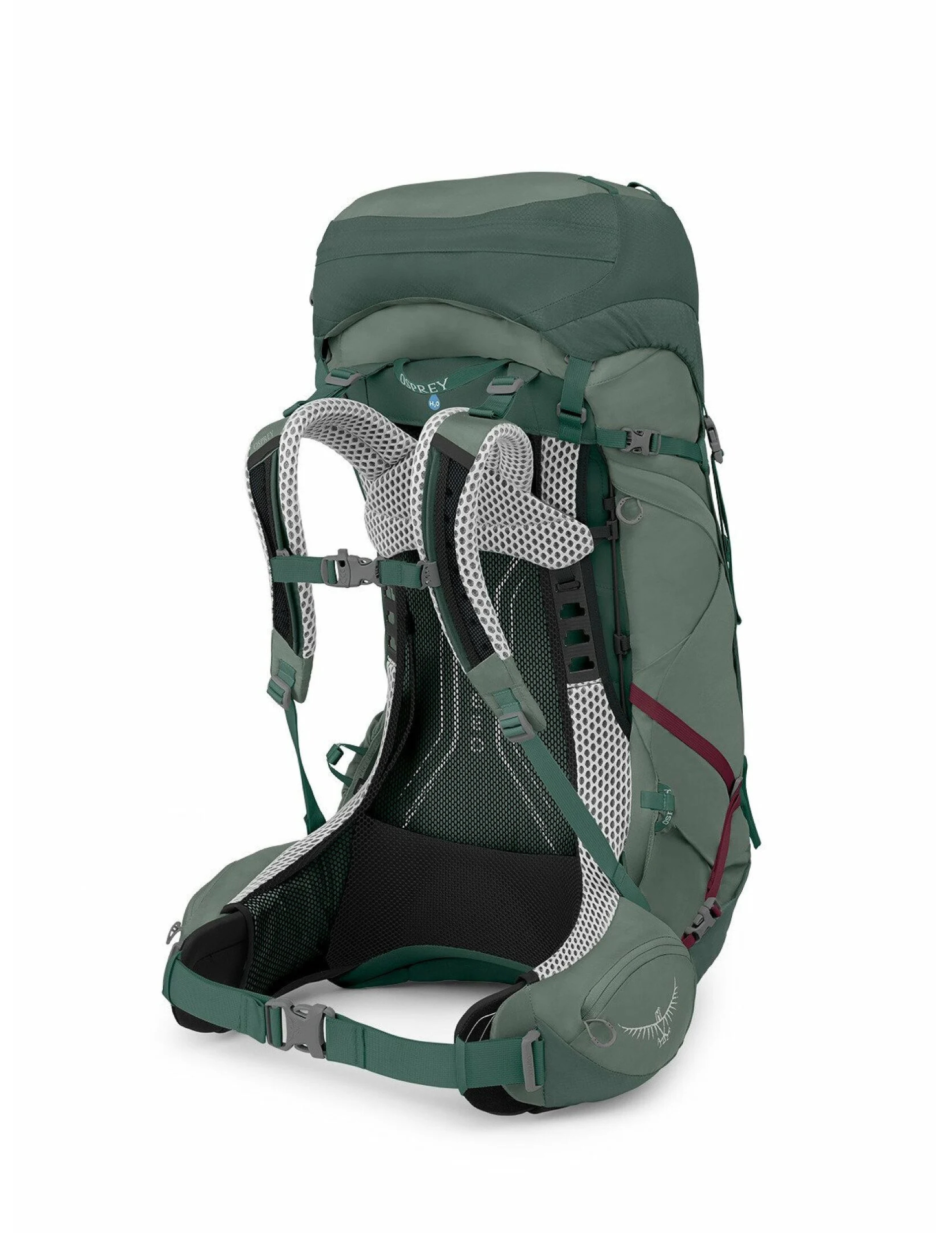 Sac à dos de randonnée Osprey Aura AG LT 50L Femme, couleur koseret darjeeling, vue arrière dorsale