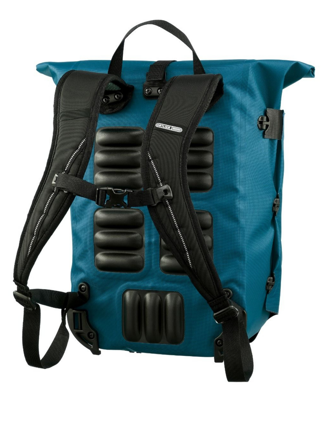 Sac à Dos Ortlieb Vario 20 L Petrol : idéal pour le vélotaf, vue dos avec sangle