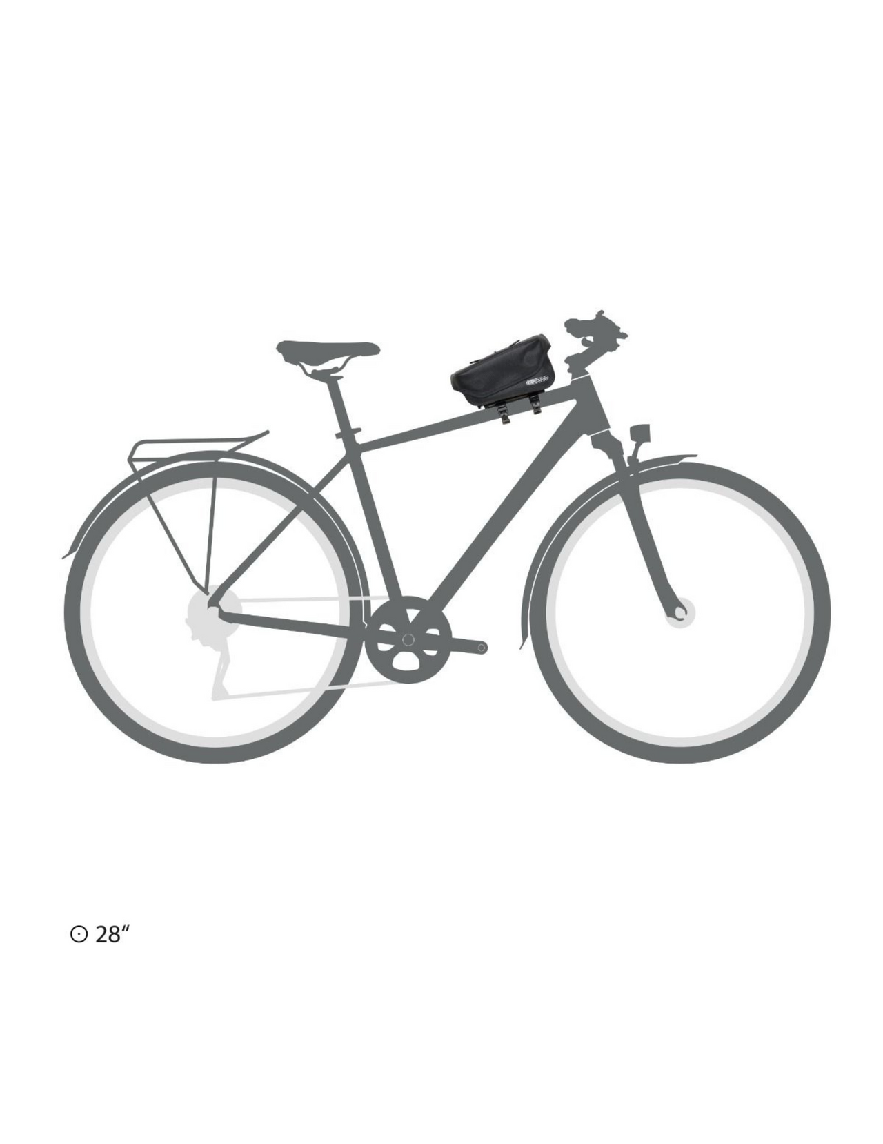 Sacoche de Cadre Ortlieb Toptube Bag, fixée sur le vélo