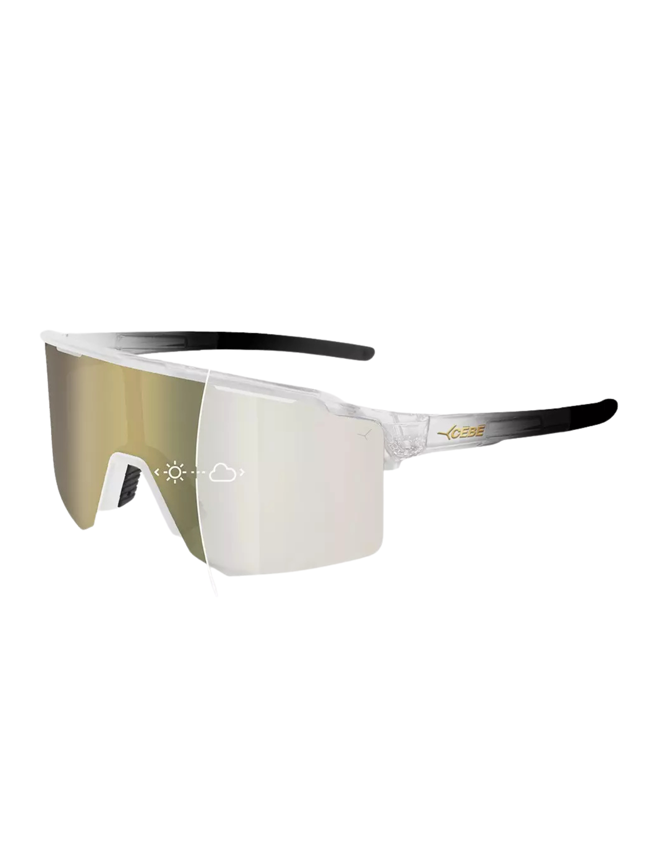 Cébé Outflow 2 Lite Matt Trans Gradient Black Sunglasses - Vario Full Revo Bronze Lens
