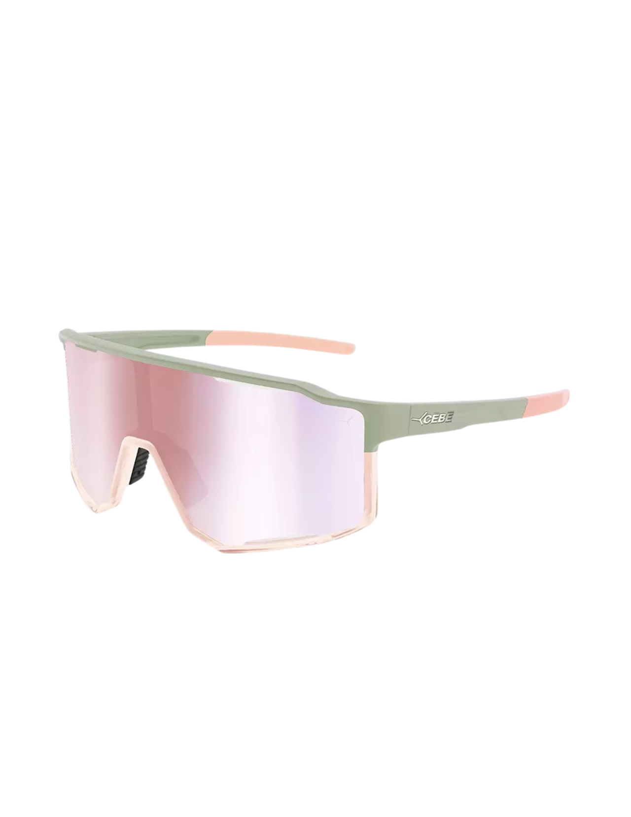 Occhiali da sole Cébé Outflow 2 S Junior verde chiaro opaco - grigio Full Revo Rose rosa schermo