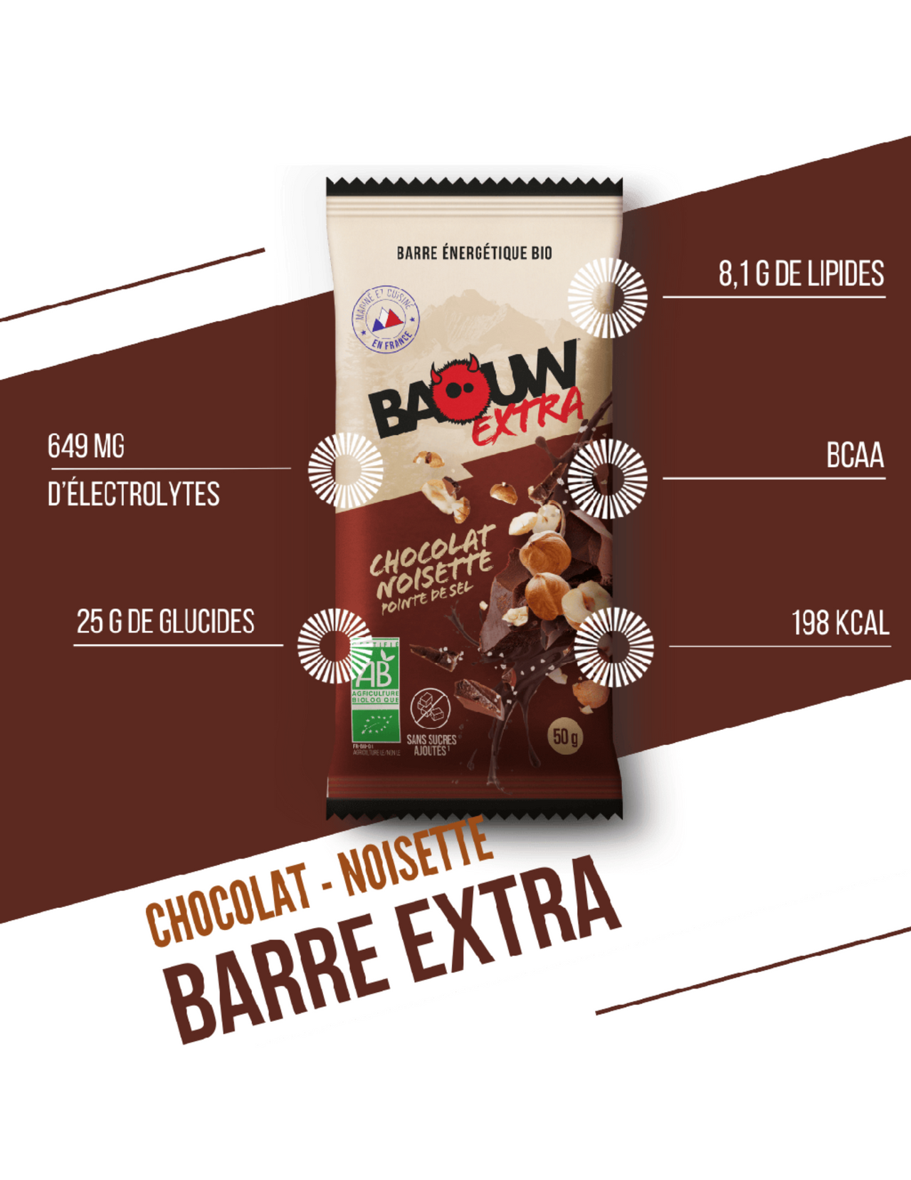 Baouw cioccolato extra/nocciole 50 g