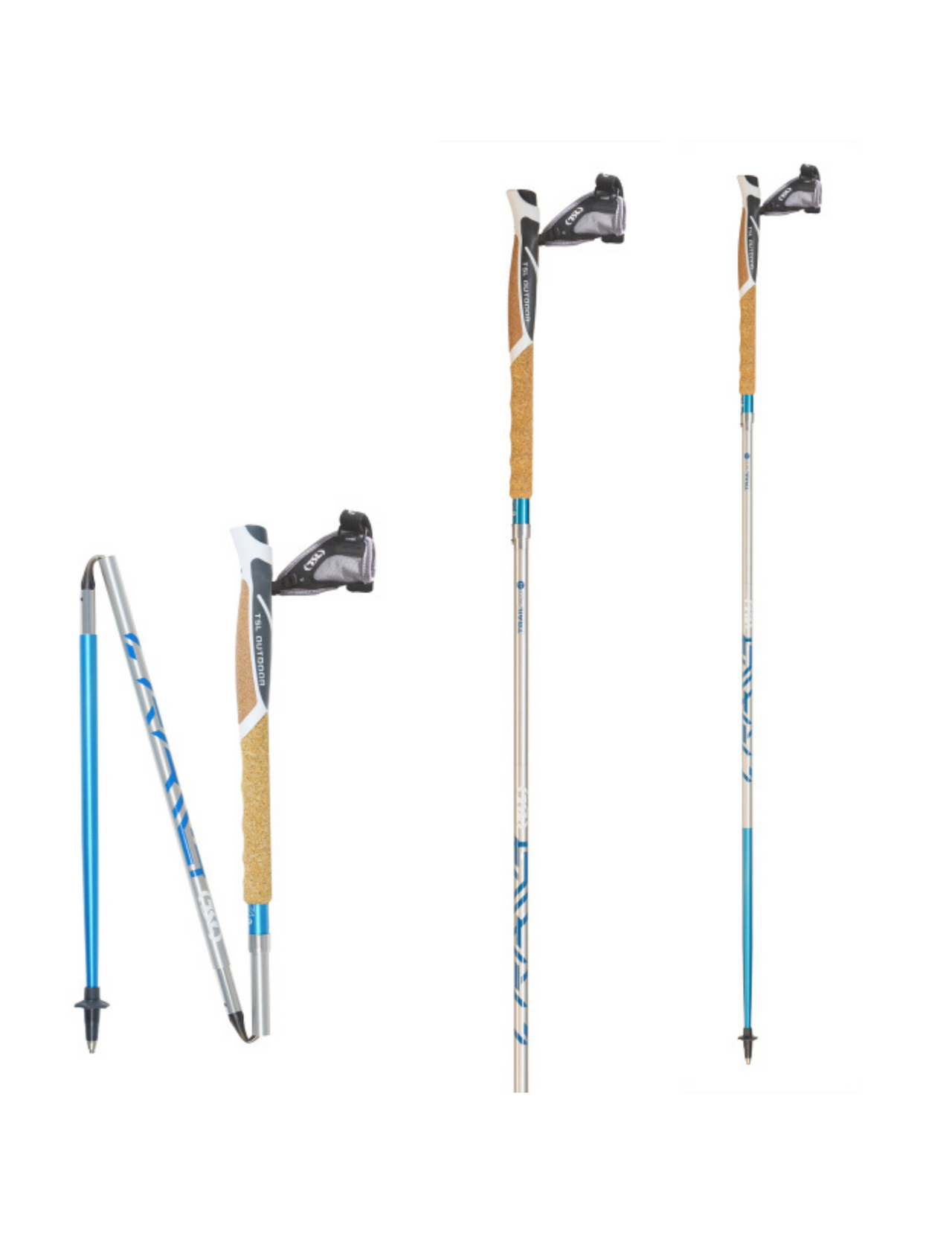 TSL Trail Alu 4 Magnetische Kork Cross Short Trail Stöcke