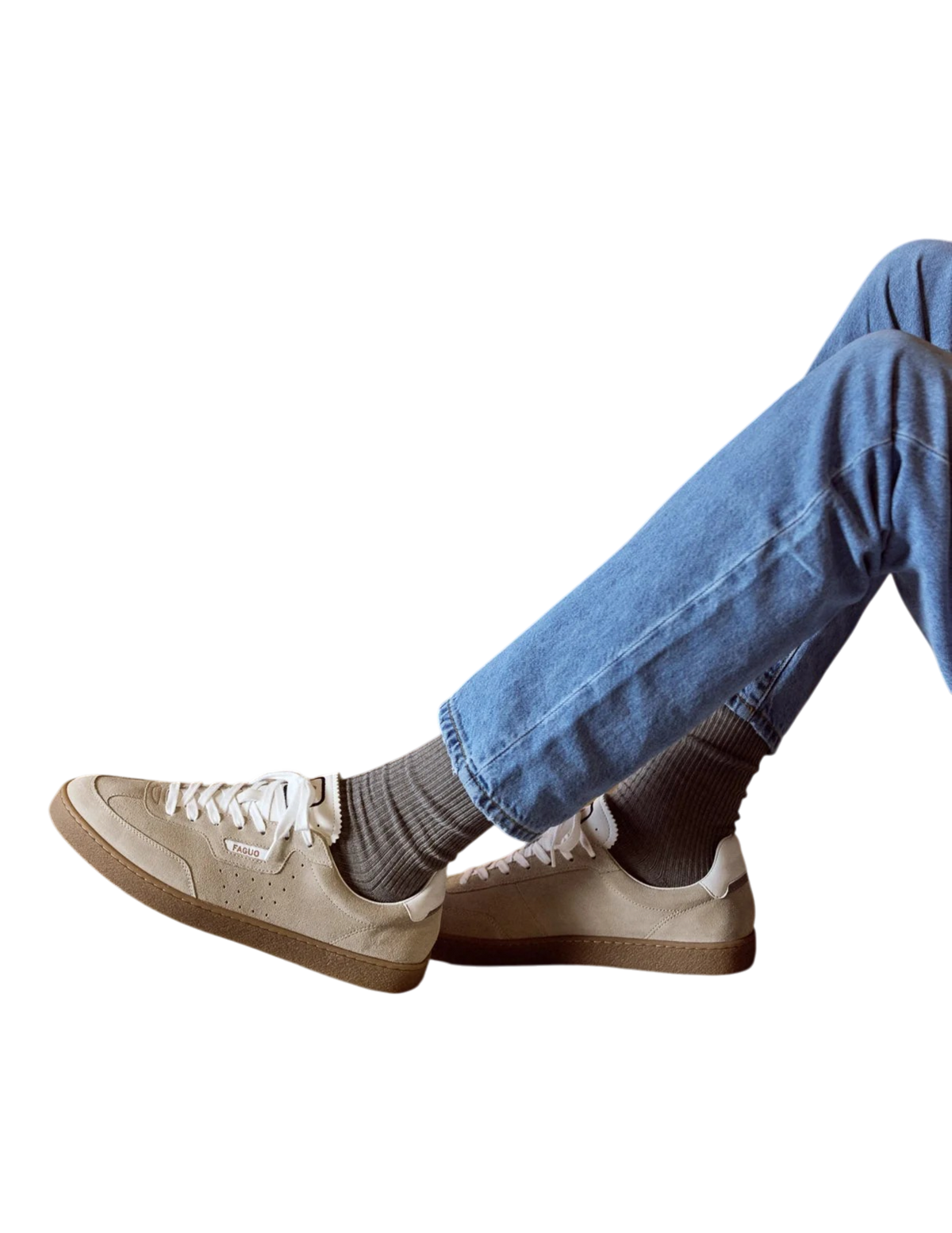 Baskets Faguo Lumbo Suede Homme SEA_vue 6