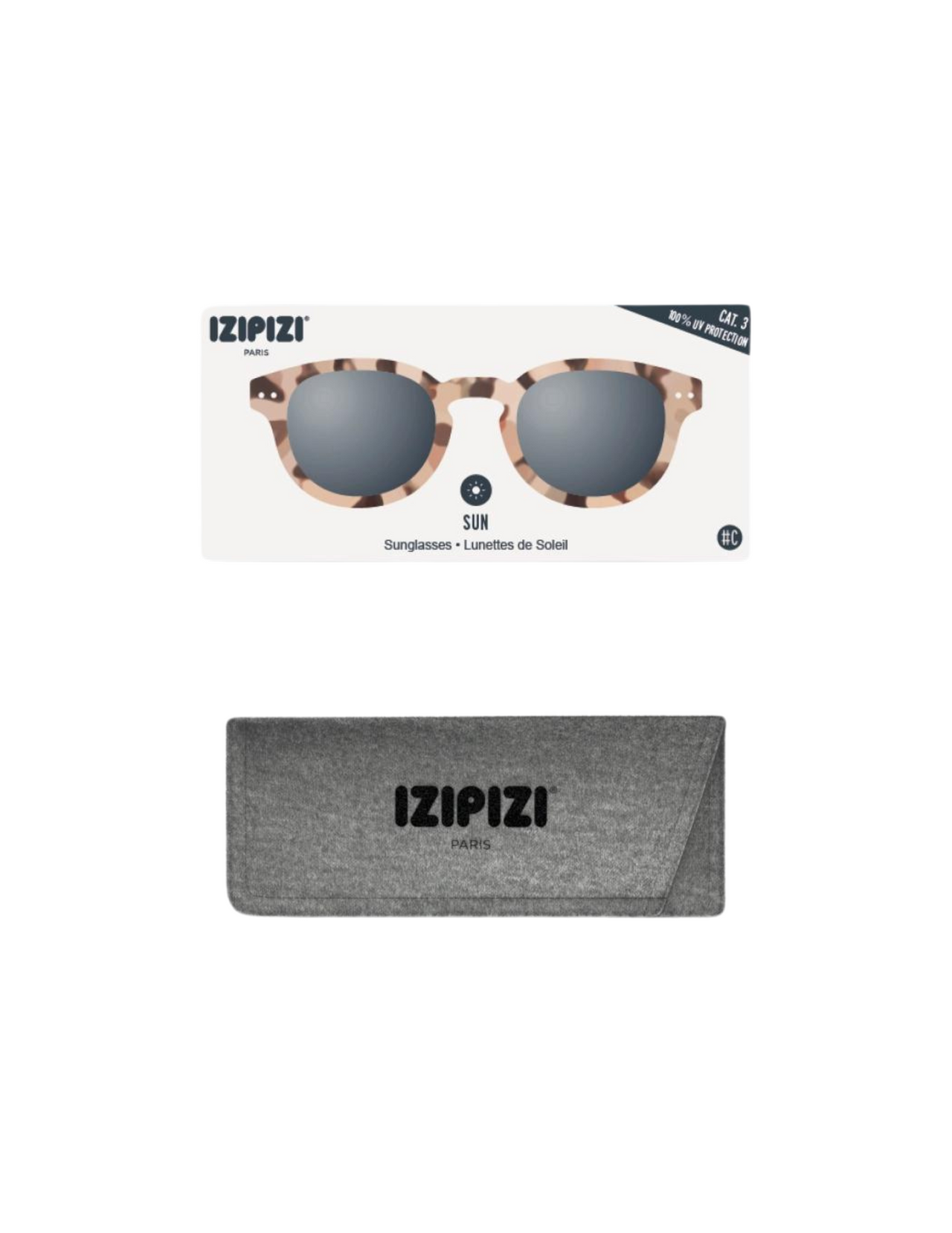 Izipizi Sun #C Polarisierte Sonnenbrille in Hellschildkröte