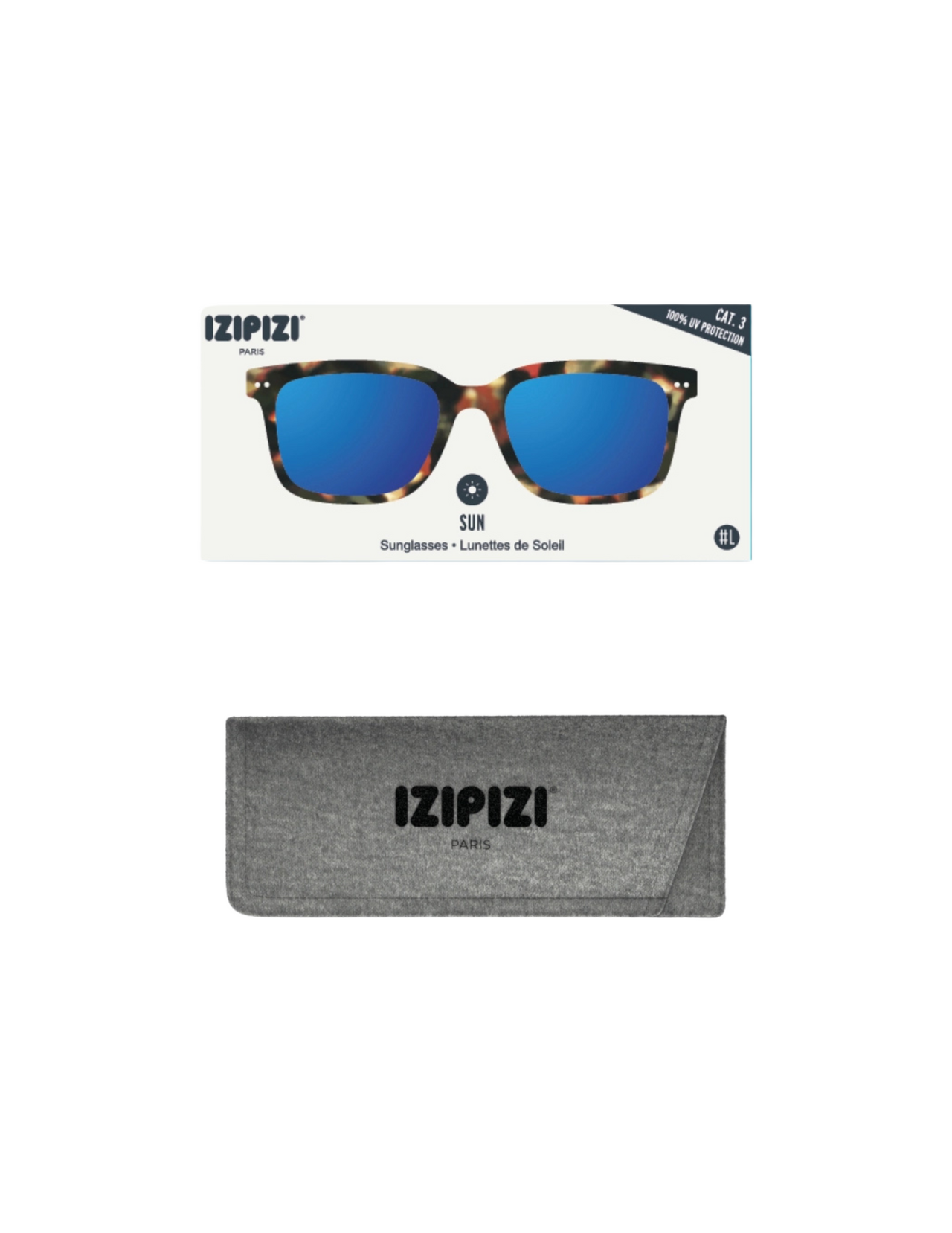 Izipizi Sun #L Sonnenbrille in Schildpattoptik mit Spiegel