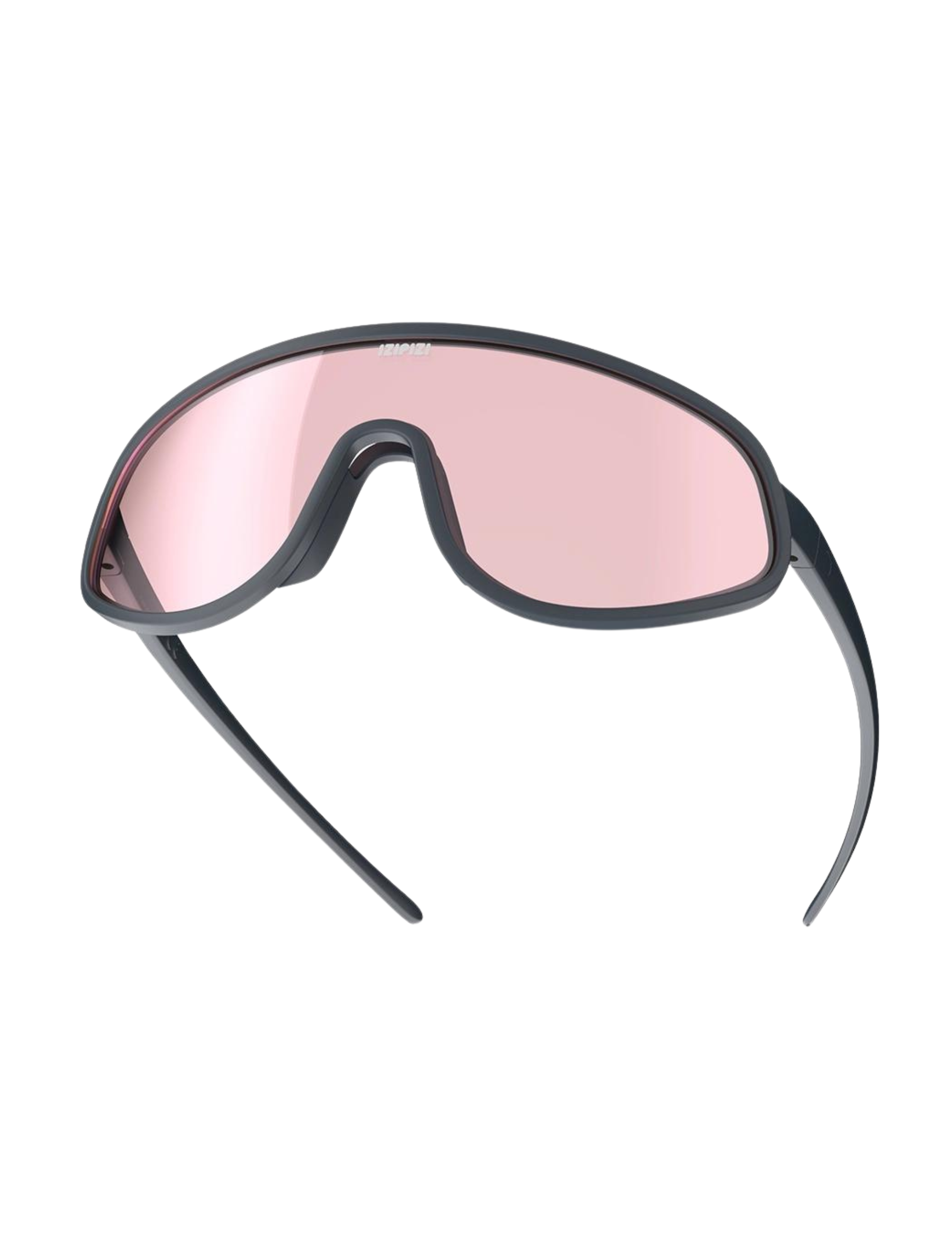 Lunettes De Soleil Sport IZIPIZI Speed Large - Monture Noire, Verres Miroir Argent