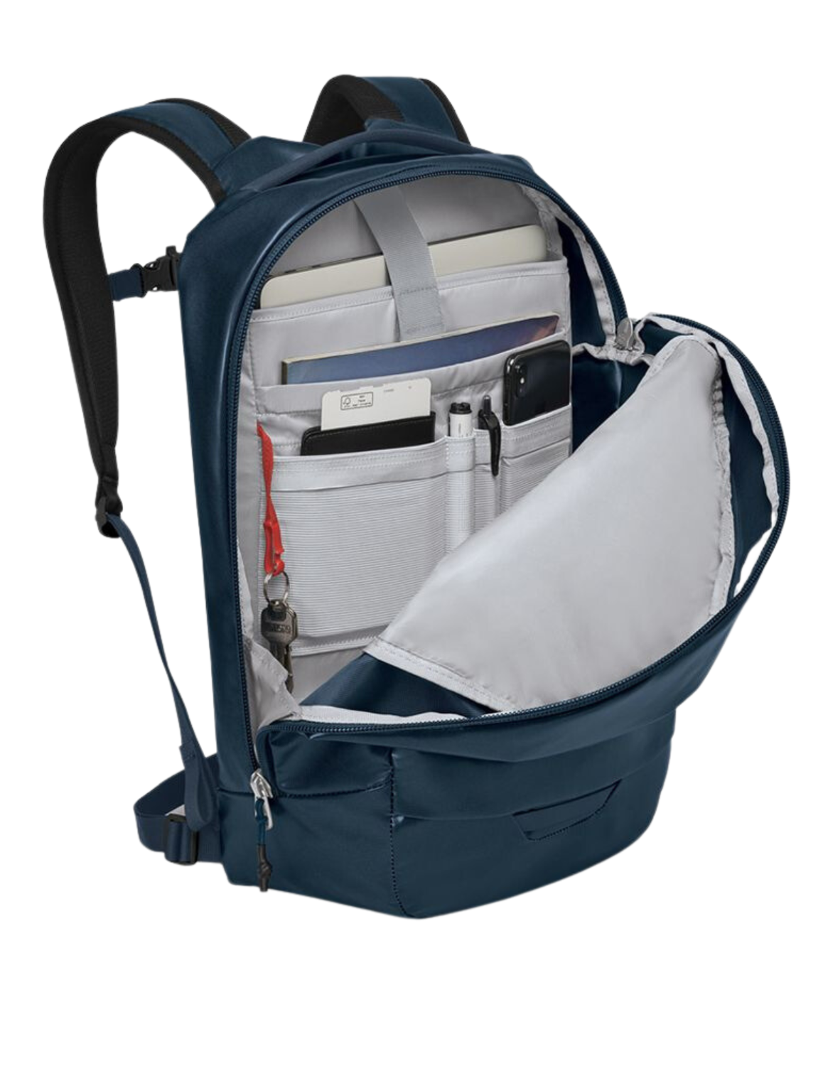 Sac à Dos Osprey Transporter Panel Loader 25 L Venturi Blue : idéal pour le vélotaf, vue intérieure